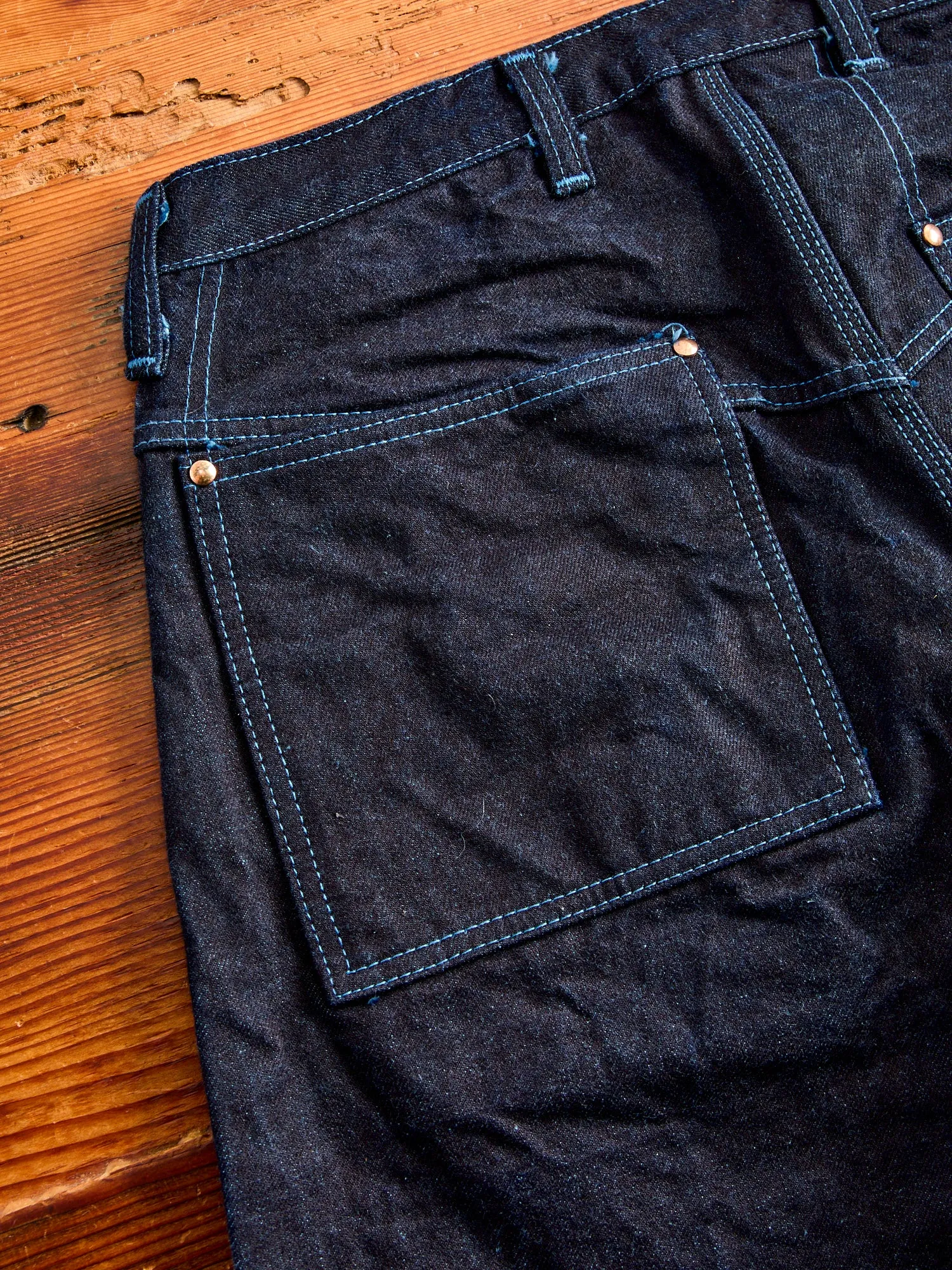 131 "Woad Overdye" 16oz Selvedge Denim - Lost Jeans Fit