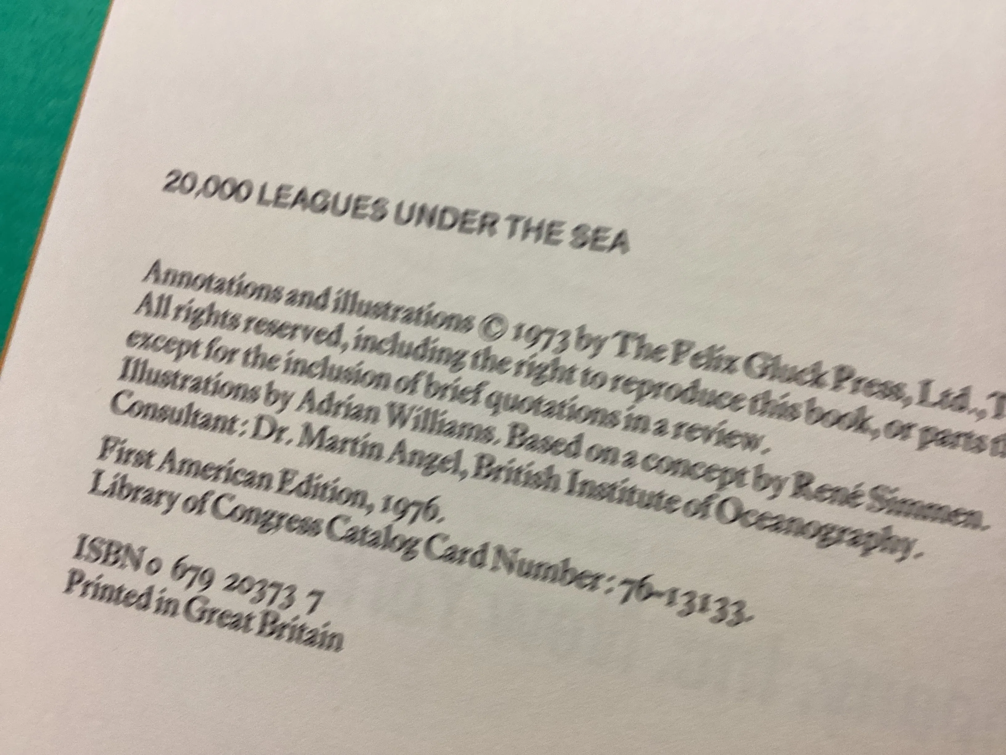 20,000 Leagues Under the Sea by Jules Verne (1976)