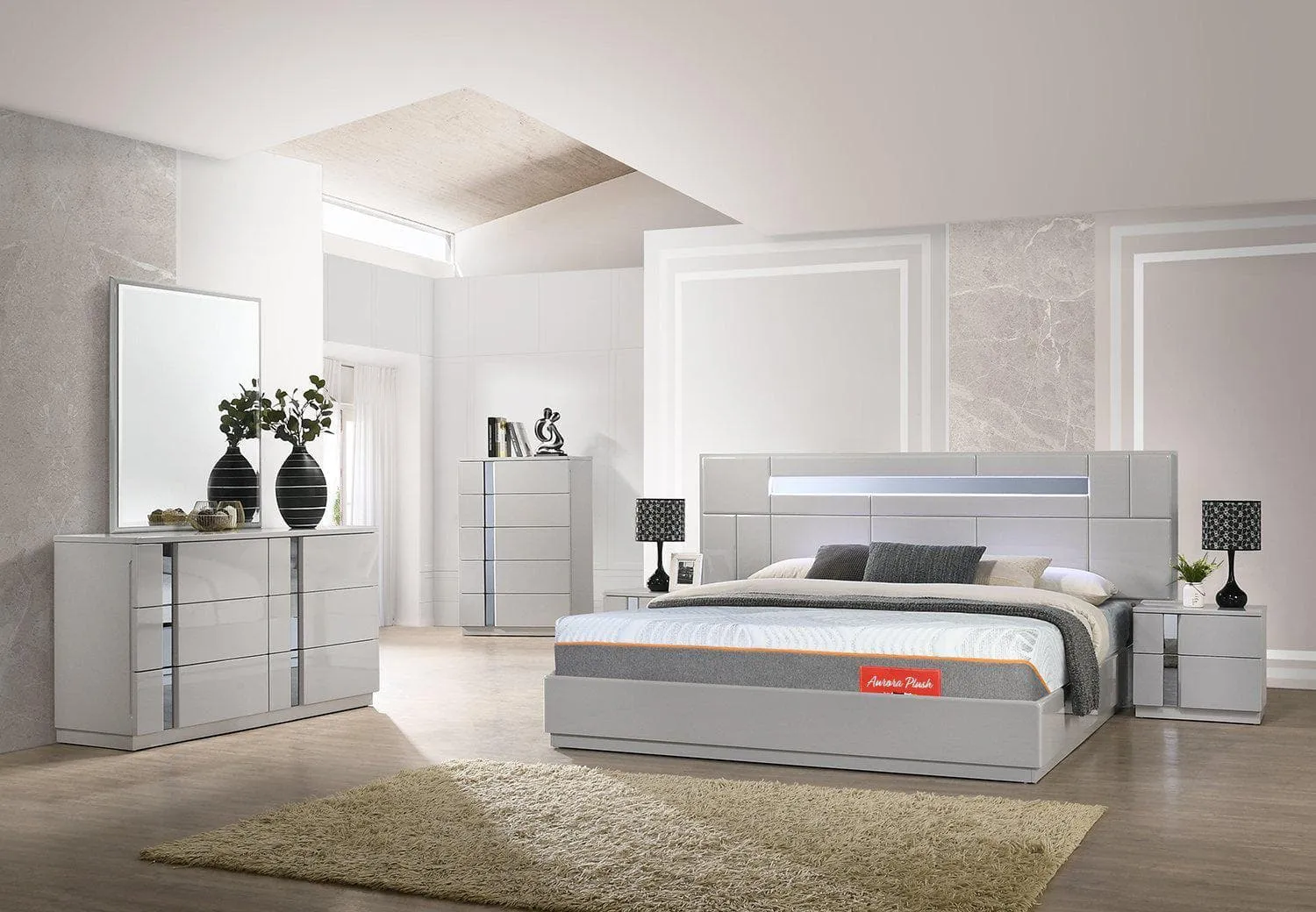3/4 Super Single Aurora Plush 14" Hybrid Mattress