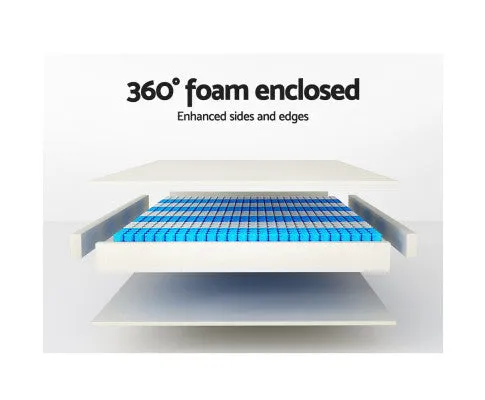 35CM Mattress Bed 7 Zone Dual Euro Top Pocket Spring Medium