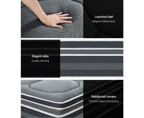 35CM Mattress Bed 7 Zone Dual Euro Top Pocket Spring Medium