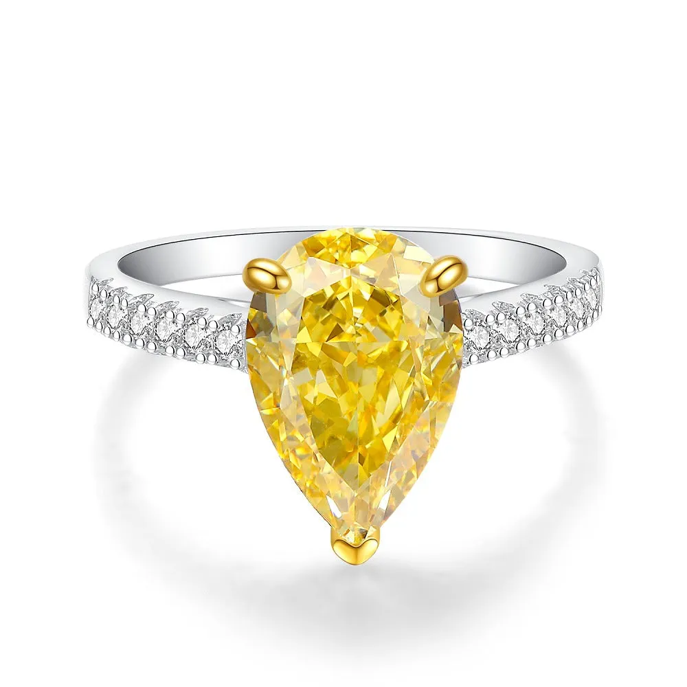 925 Pure Silver Ring With Pink Diamonds and Zirconia