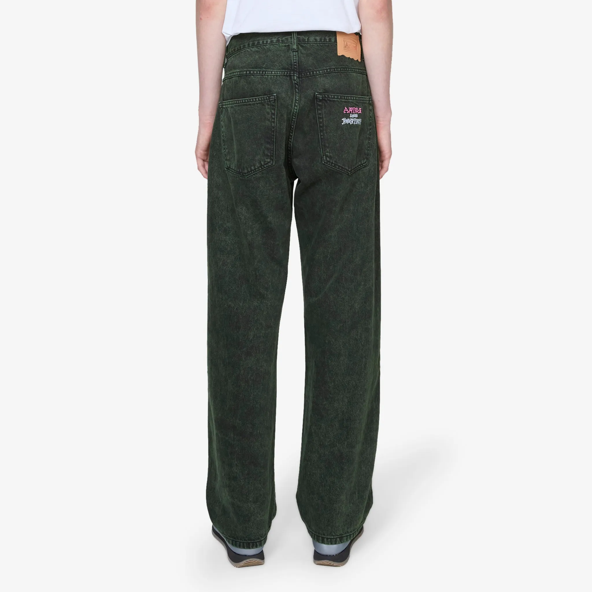 Acid Wash Batten Jean Forest Green
