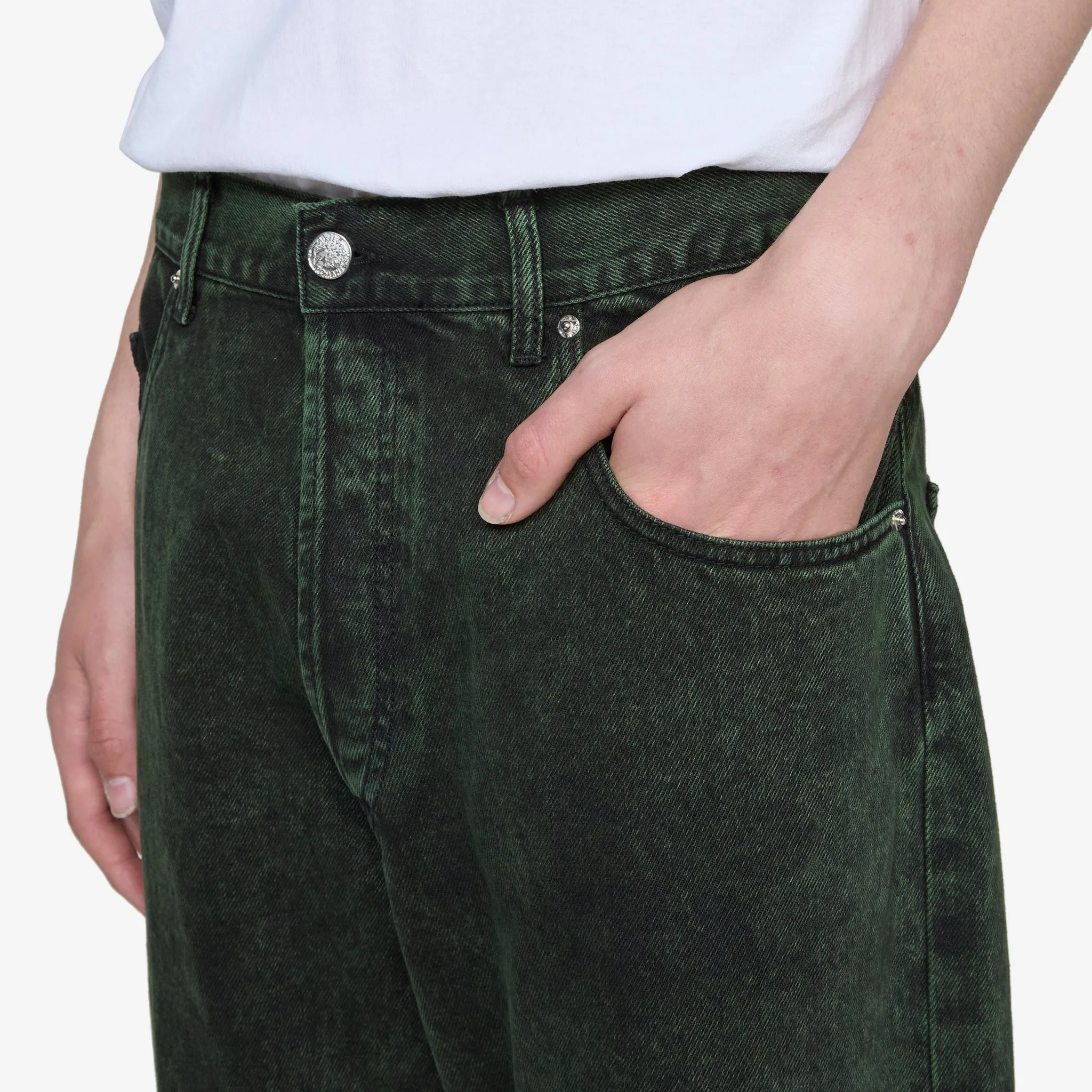 Acid Wash Batten Jean Forest Green