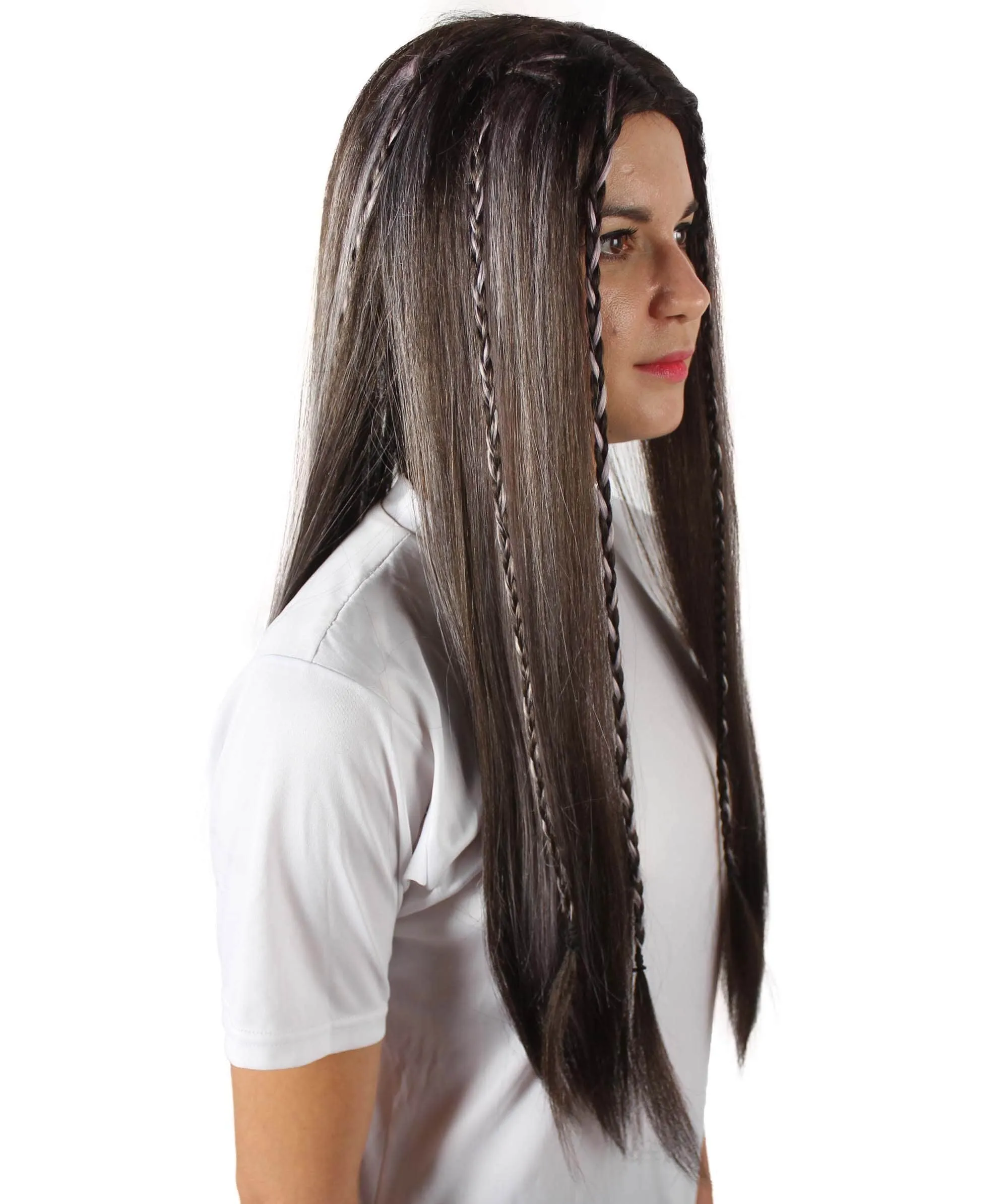 Adult Women Teenage Social Media Sensation Dancer Black and Blonde Braided Wig | Non-flammable Synthetic Fiber Wig