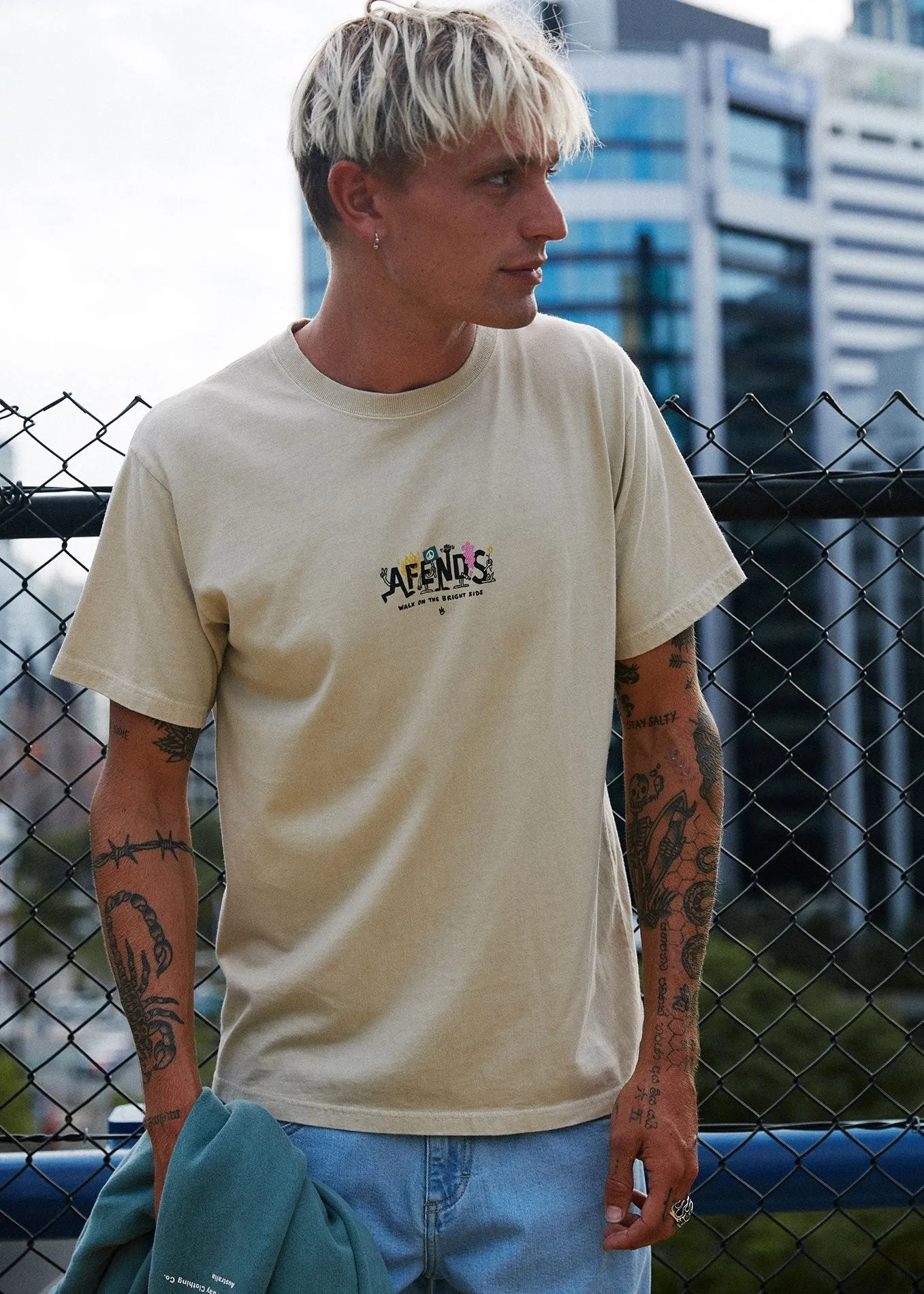 Afends Mens Bright Side - Retro Fit Tee