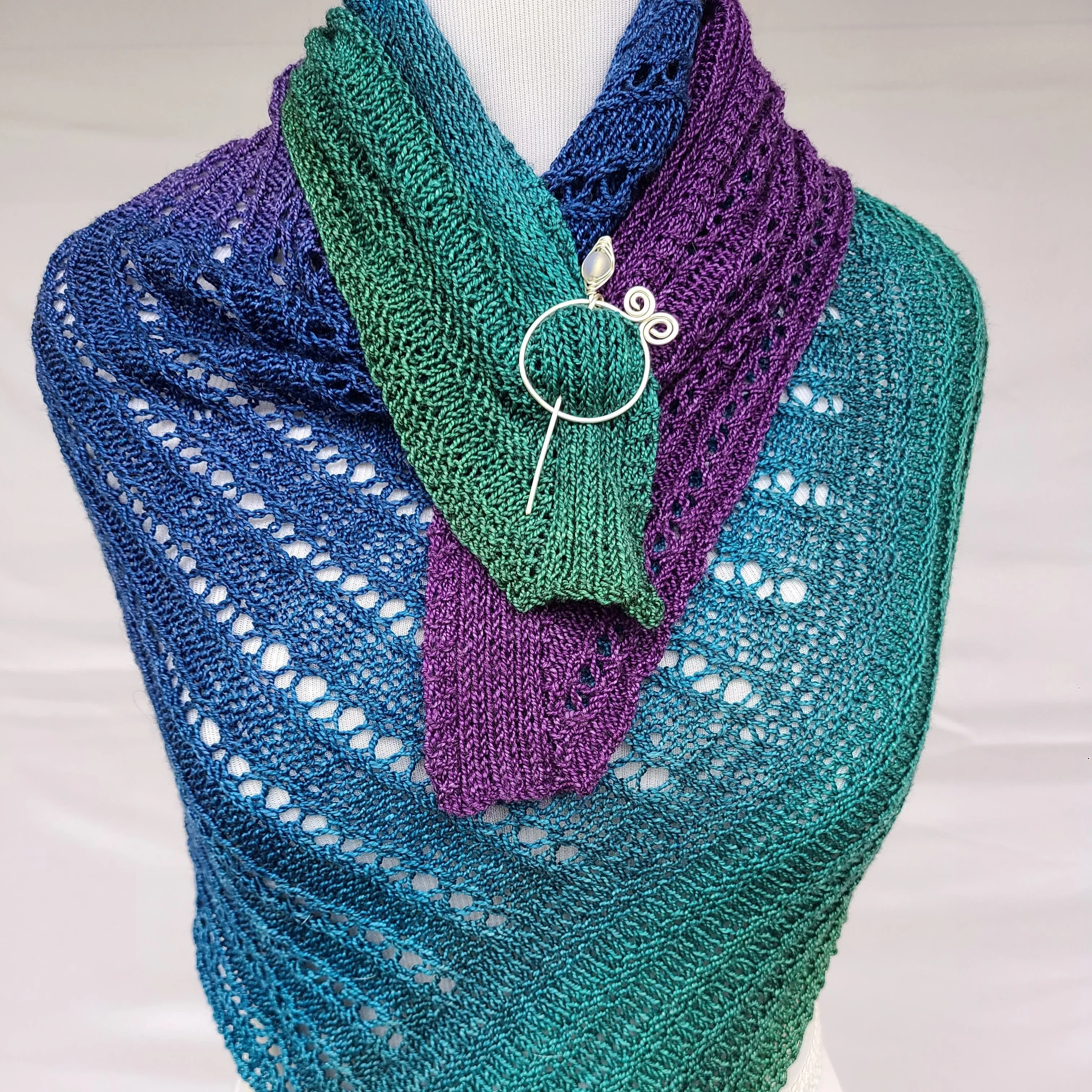 Ages Hence PDF Knitting Pattern Download Triangle Shawl
