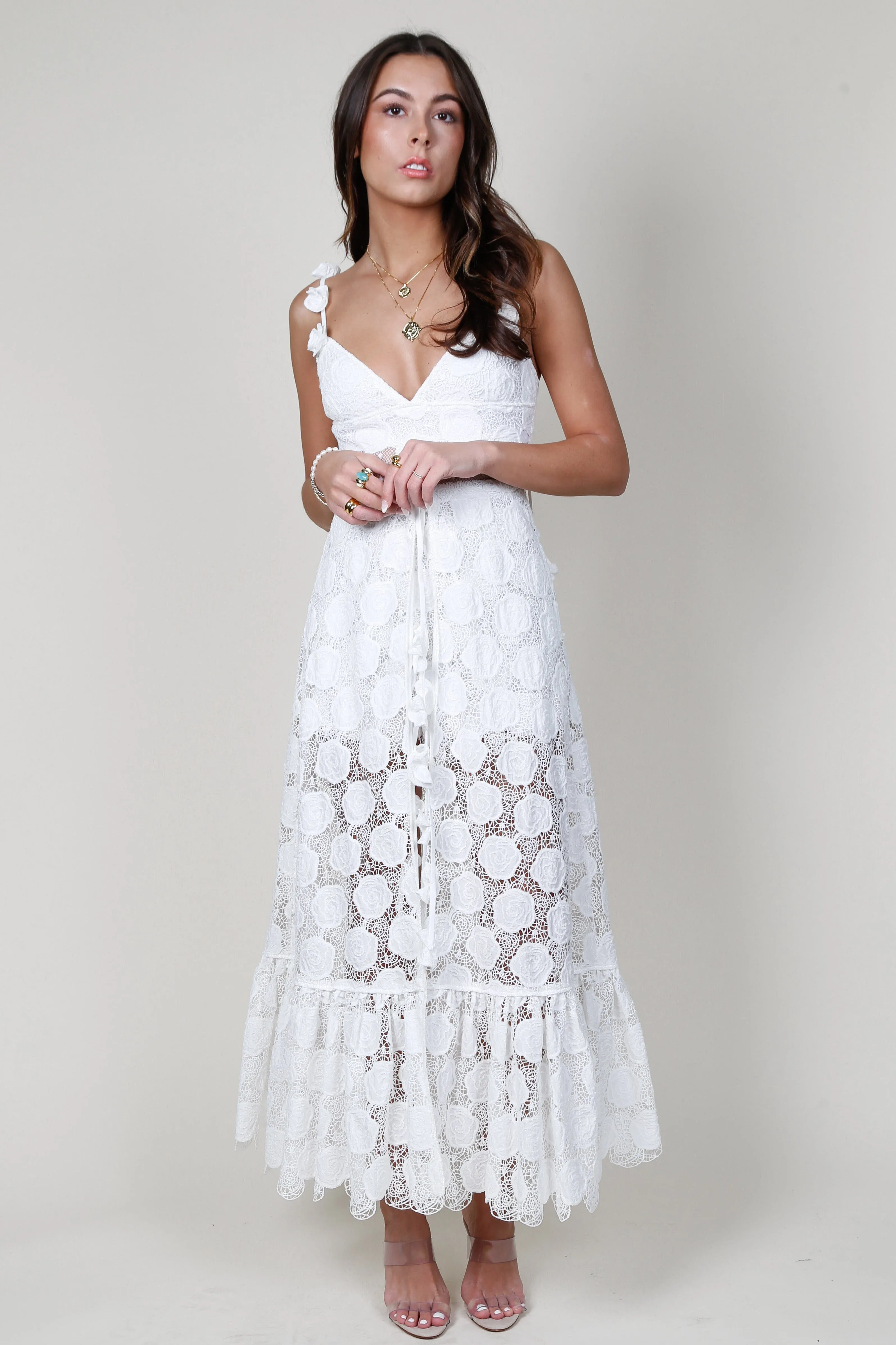 ALEXIS | Armas Romper Cape - White