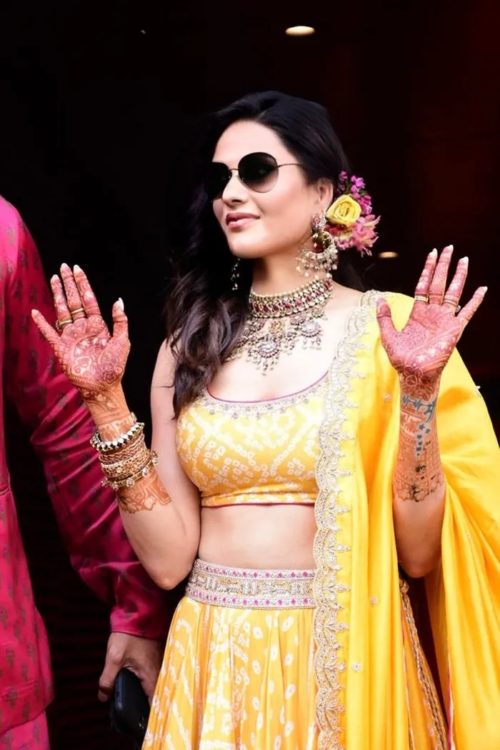 Amazing Yellow Lehenga Choli in Art Silk For Haldi Look