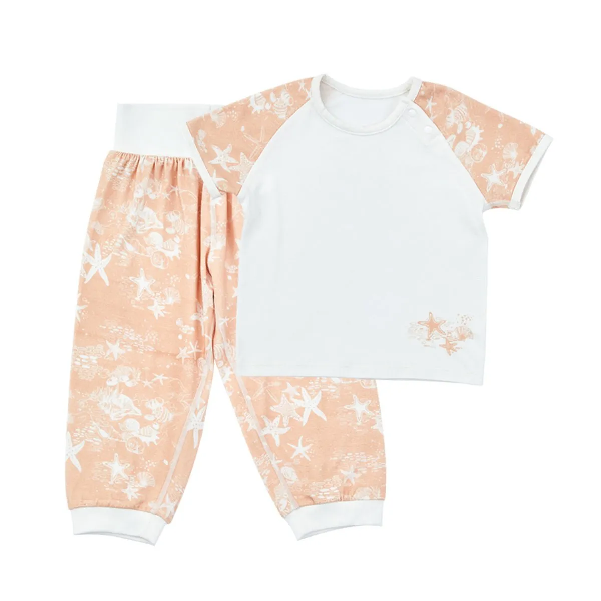 Ambilight Starfish Short Sleeve Kids Nude Pyjama Set