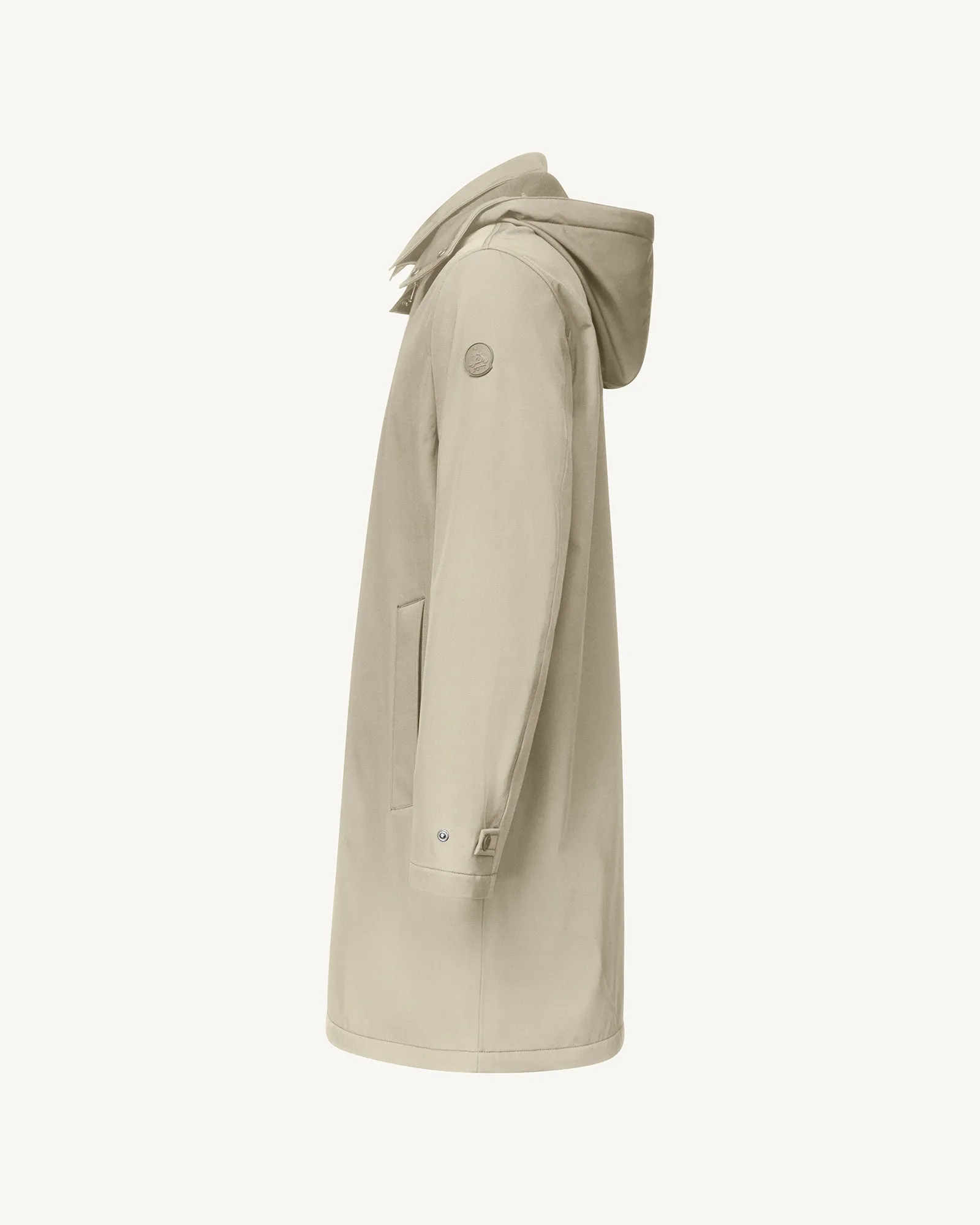 Athenes 2.0 waterproof jacket with detachable hood Beige