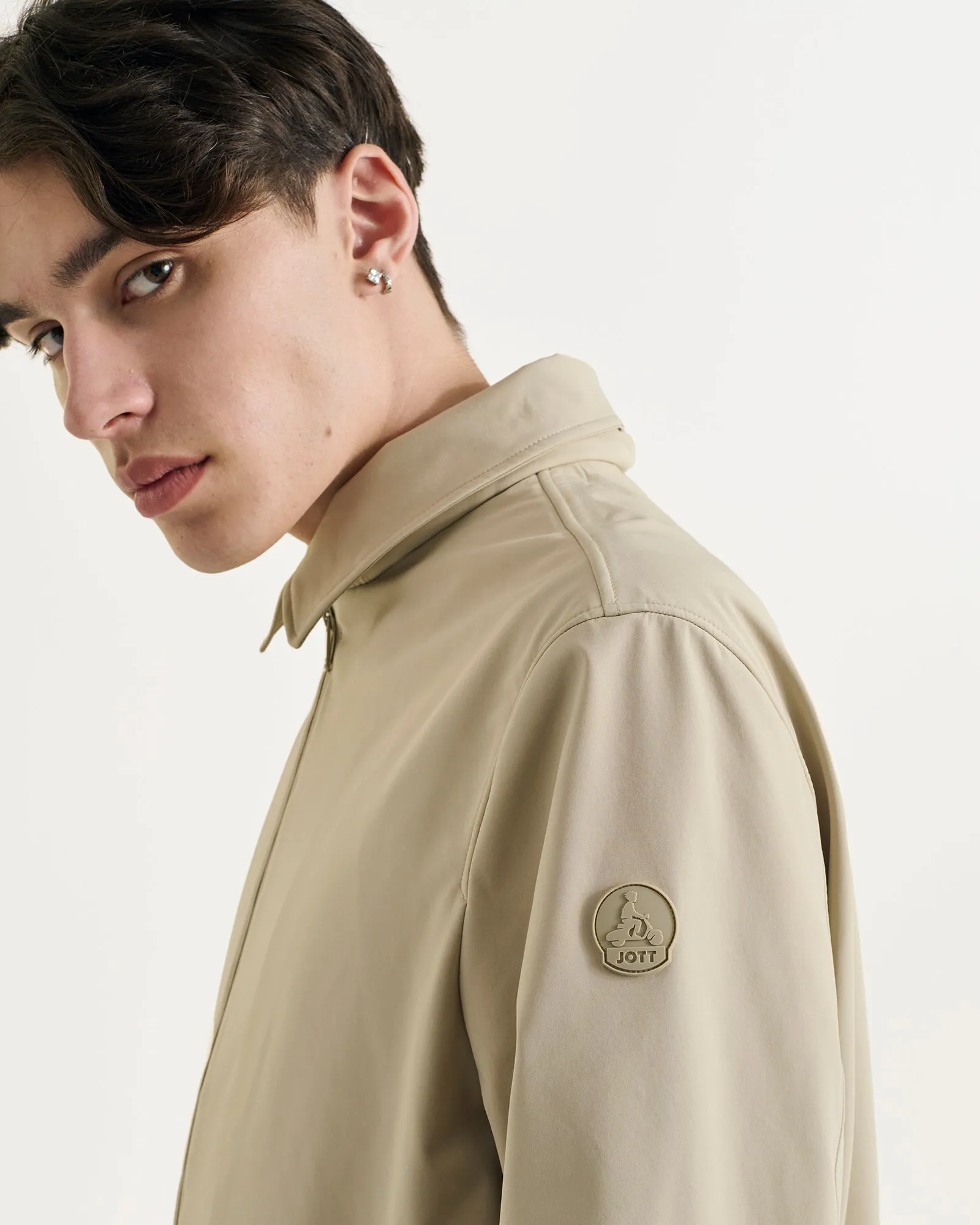 Athenes 2.0 waterproof jacket with detachable hood Beige