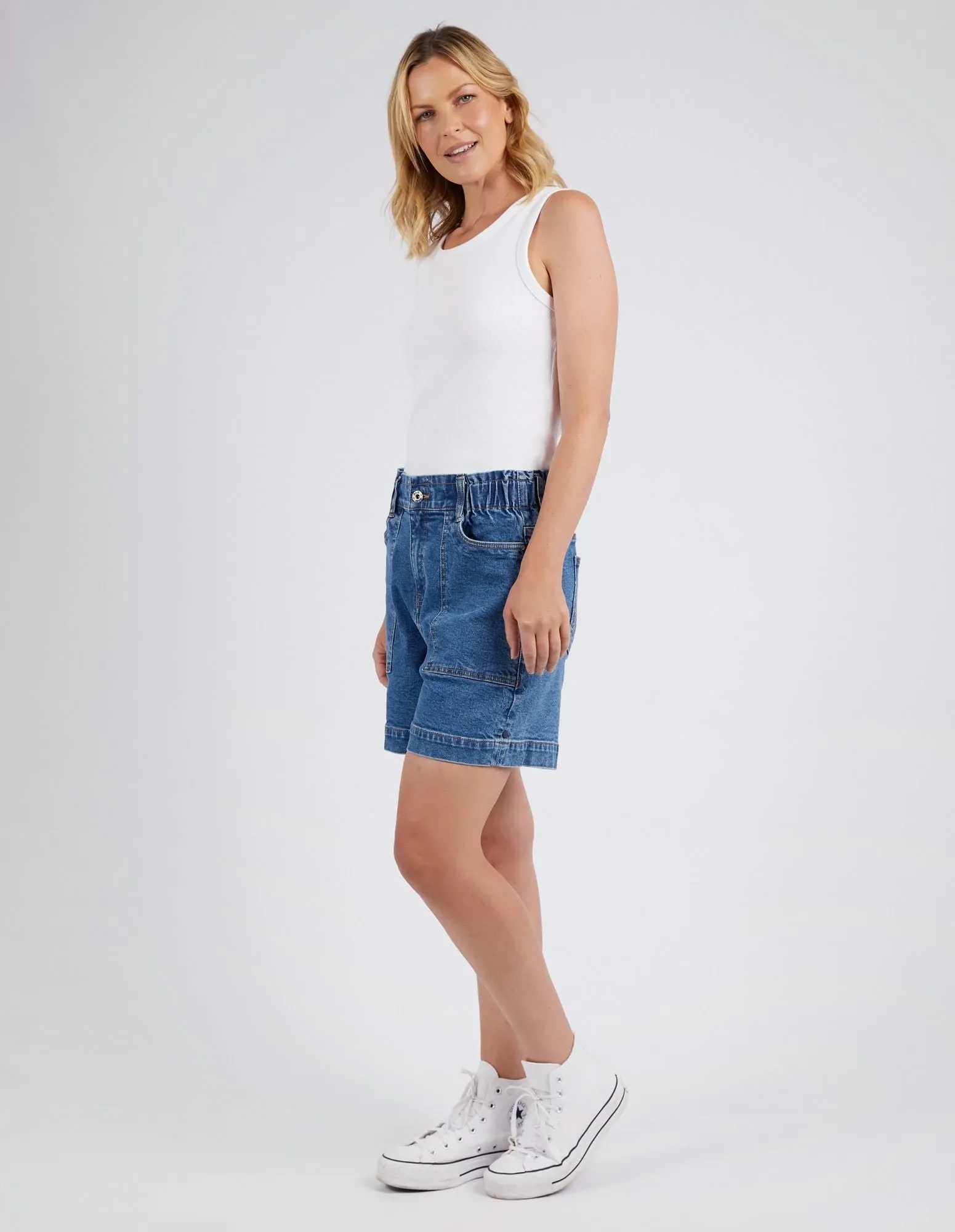 Atlas Denim Short - Dark Blue Wash