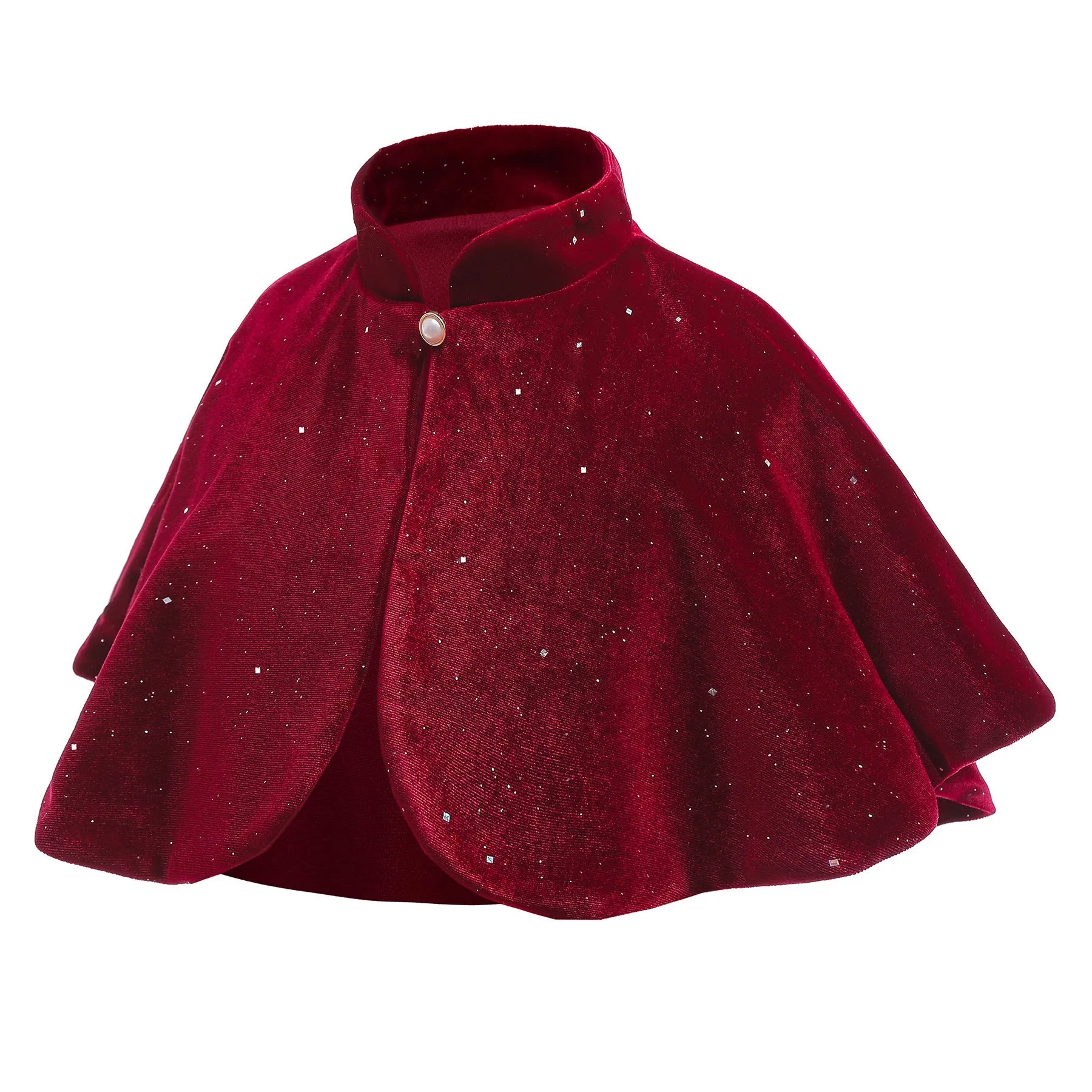 Baby Girl Solid Color Christmas Beautiful Shawl Cape Party Clothes by MyKids-USA™