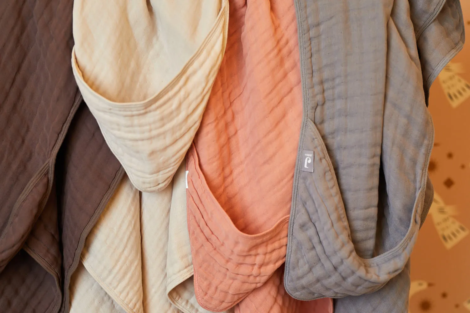 Badcape Wrinkled Cotton 75x75cm - Chestnut