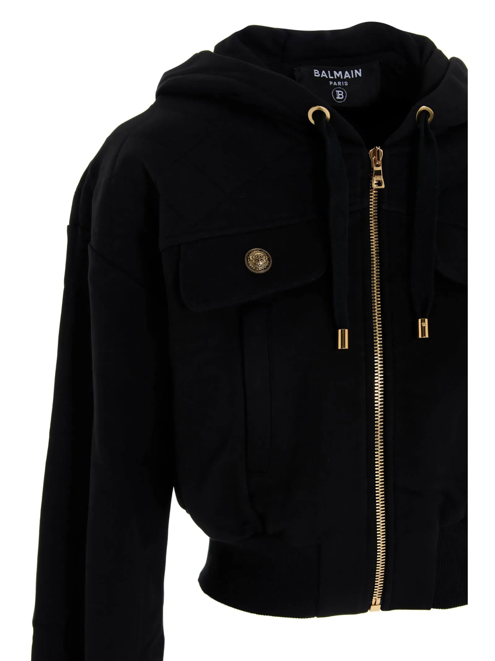 Balmain Cropped Bomber Jacket