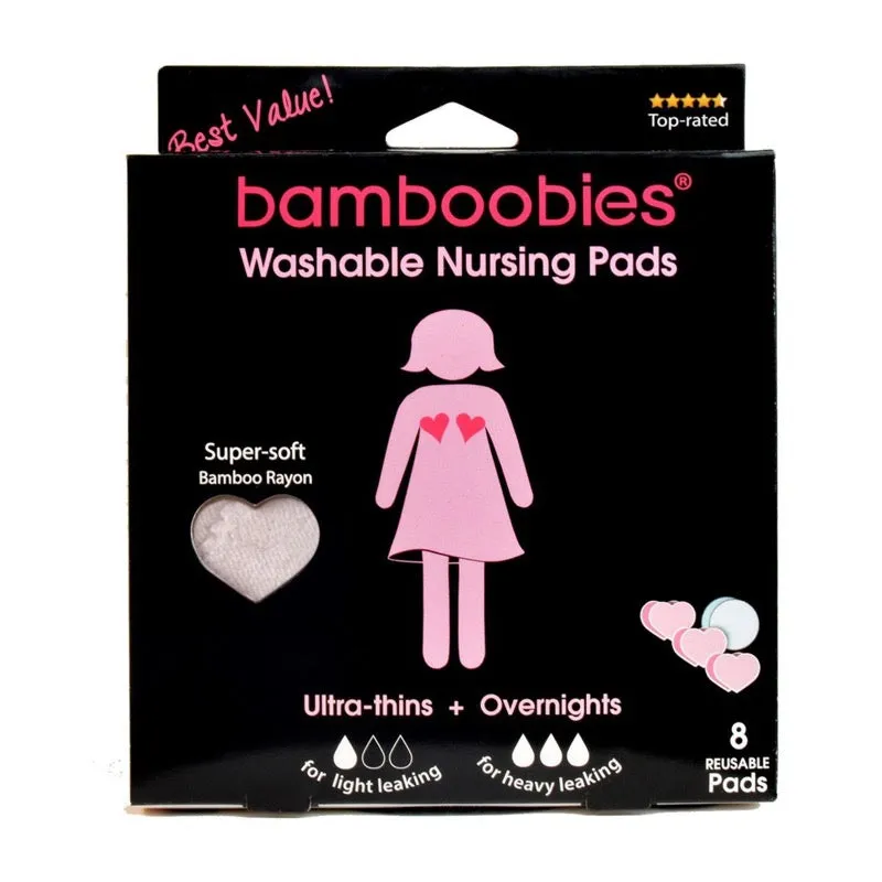 Bamboobies Washable Reusable Nursing Pads - Multipak