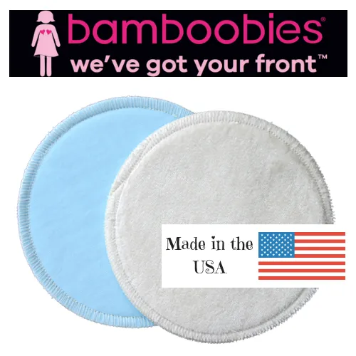 Bamboobies Washable Reusable Overnight Nursing Pads, 2-Pair