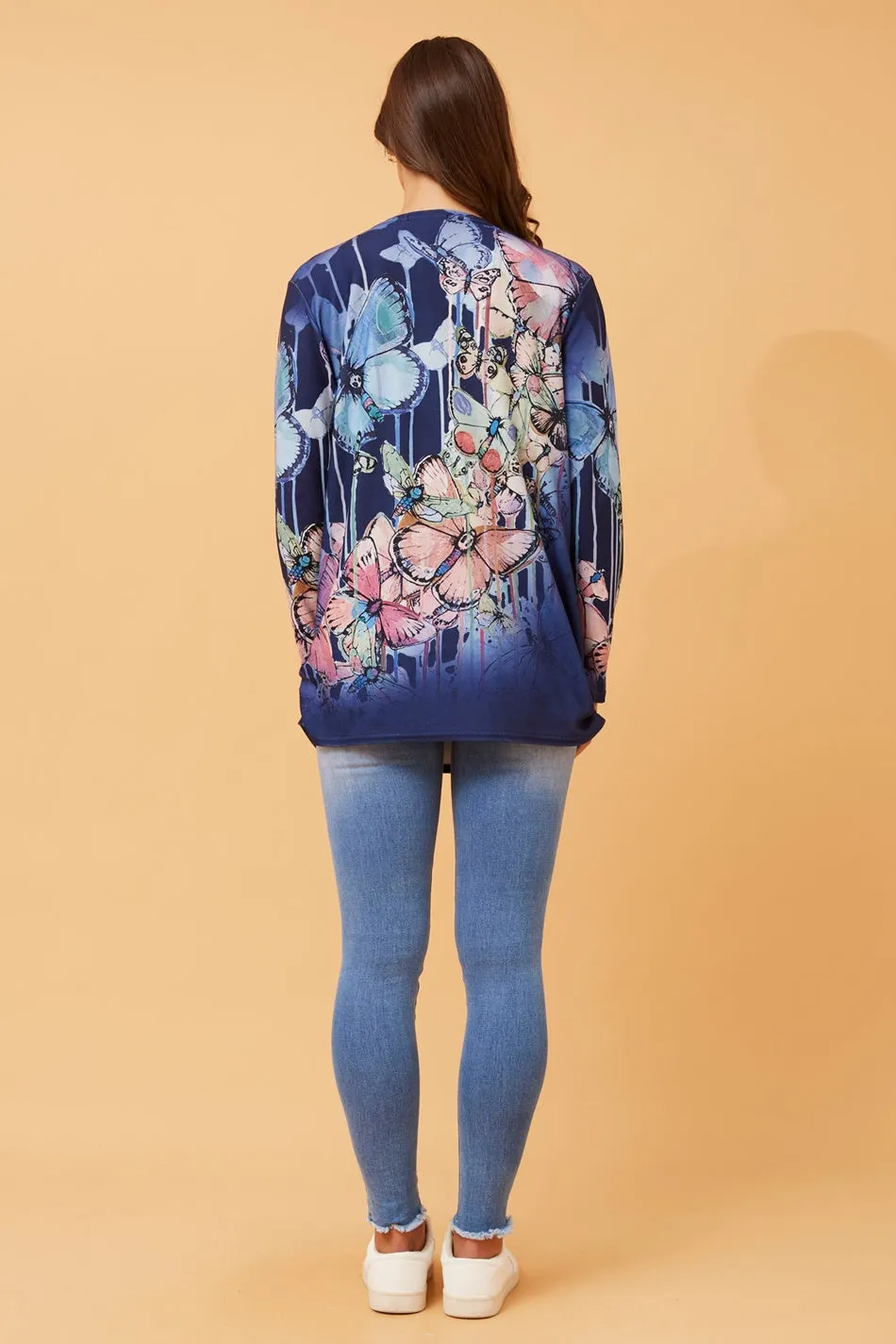 BEAU BUTTERFLY PRINT TOP