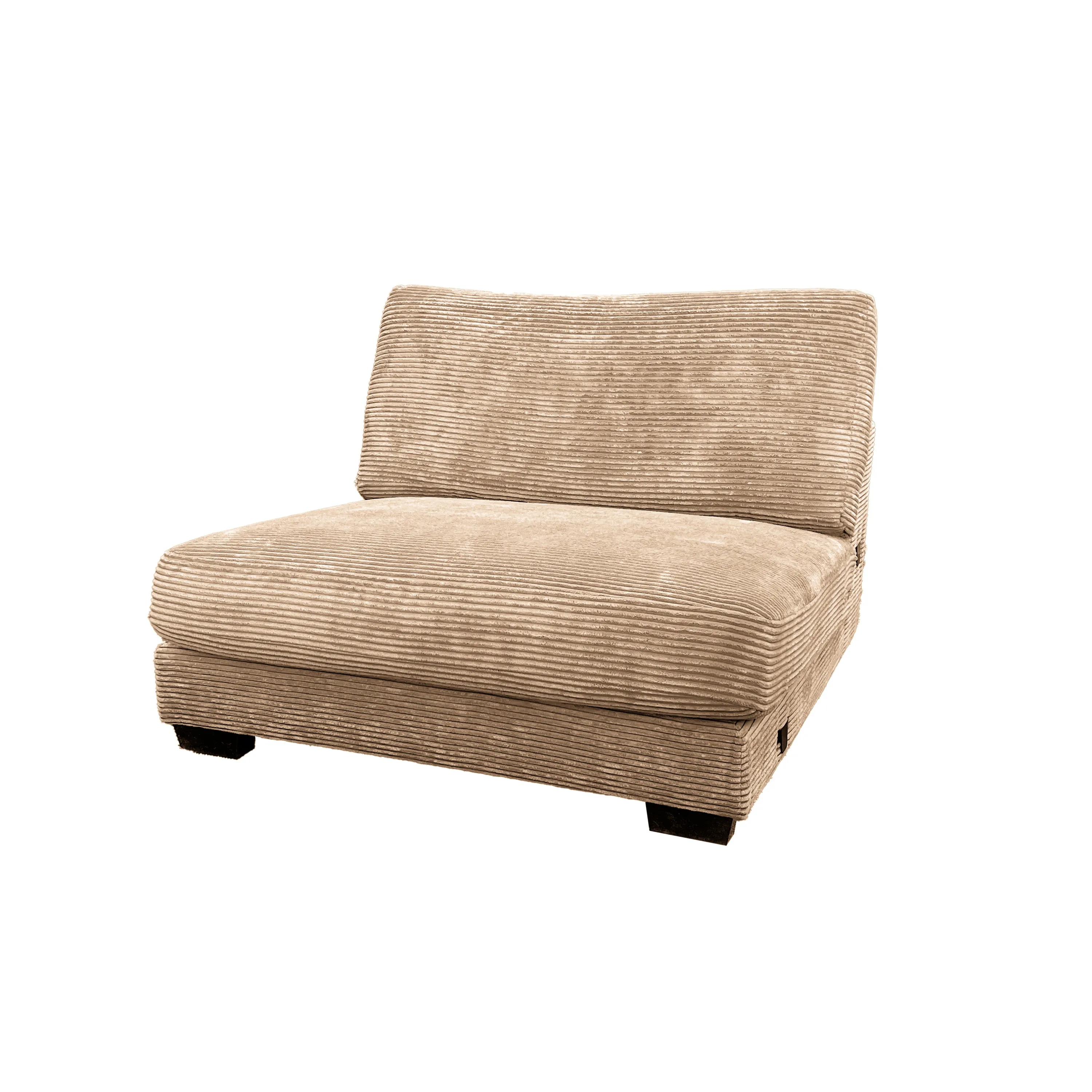 Bella Tan Corduroy Left-Facing 3-piece Sectional