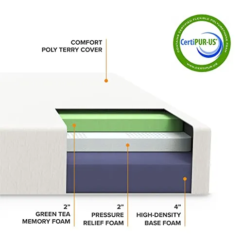 Best Price Mattress 8" Signature Green Tea Memory Foam Mattress, Queen
