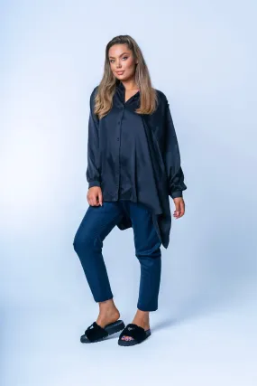 Black Cape Blouse