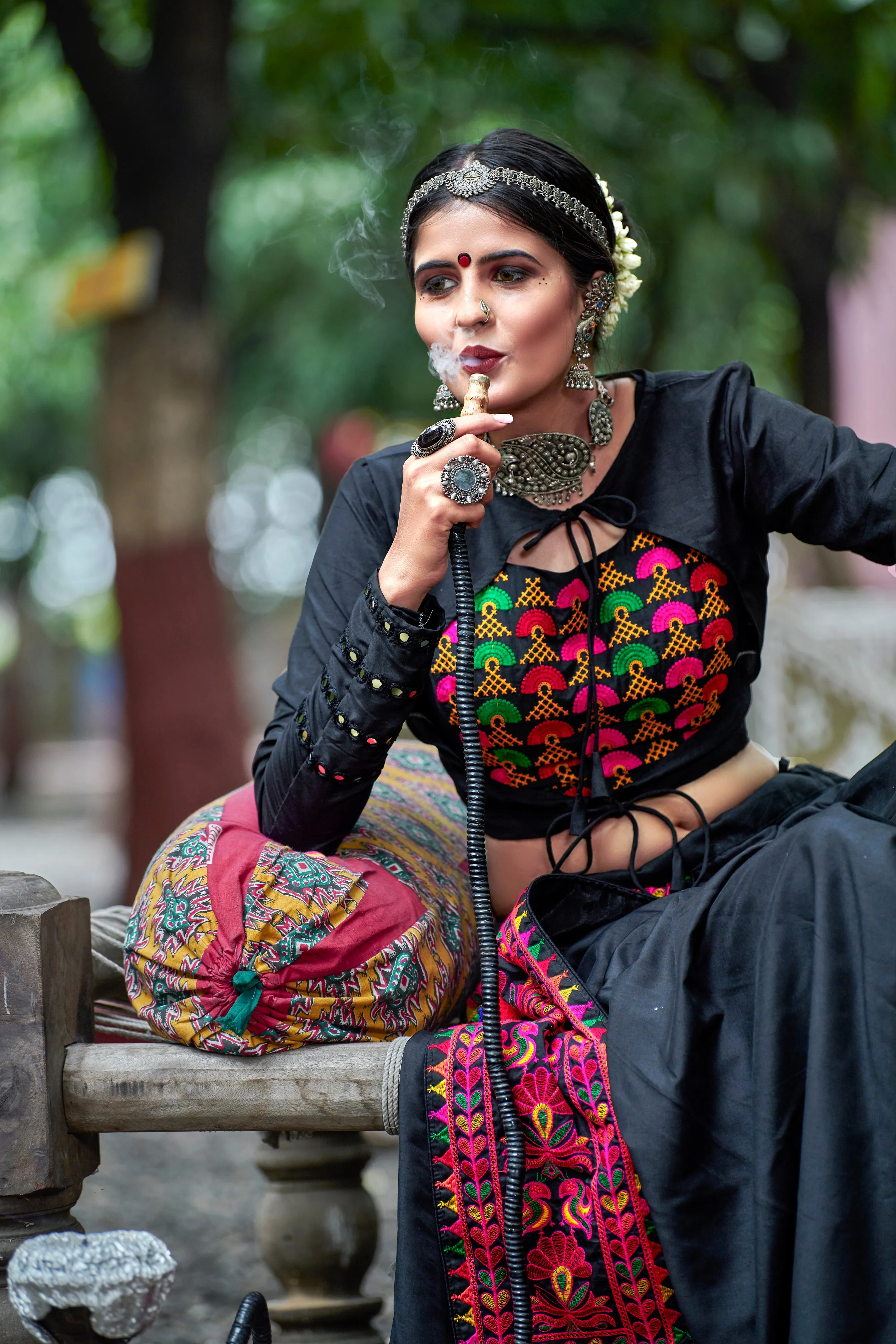 Black Color Embroidered Lehenga Choli For Navratri