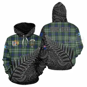 Blyth Crest Tartan Hoodie with New Zealand Silver Fern Half Style