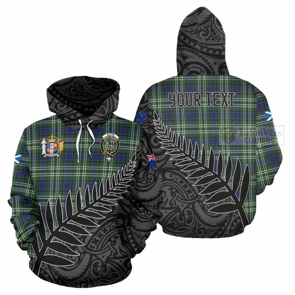 Blyth Crest Tartan Hoodie with New Zealand Silver Fern Half Style