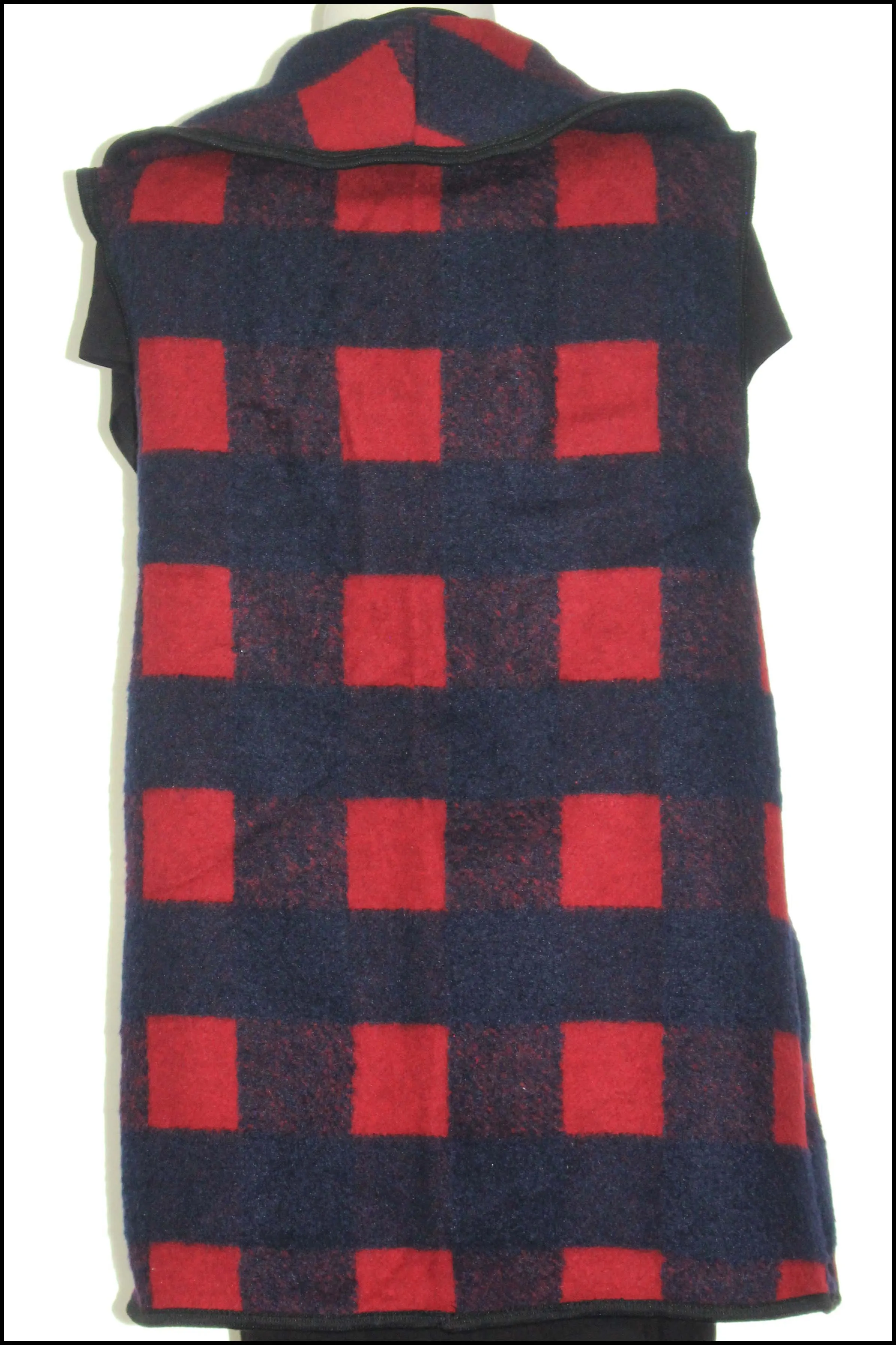 Buffalo Plaid Vest with Hook Closure