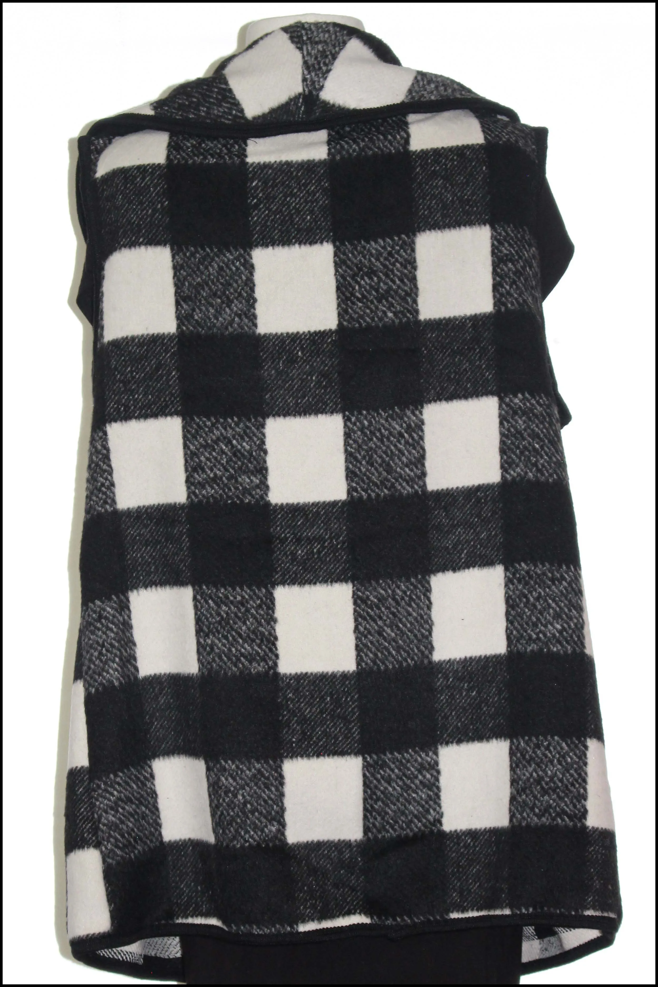 Buffalo Plaid Vest with Hook Closure