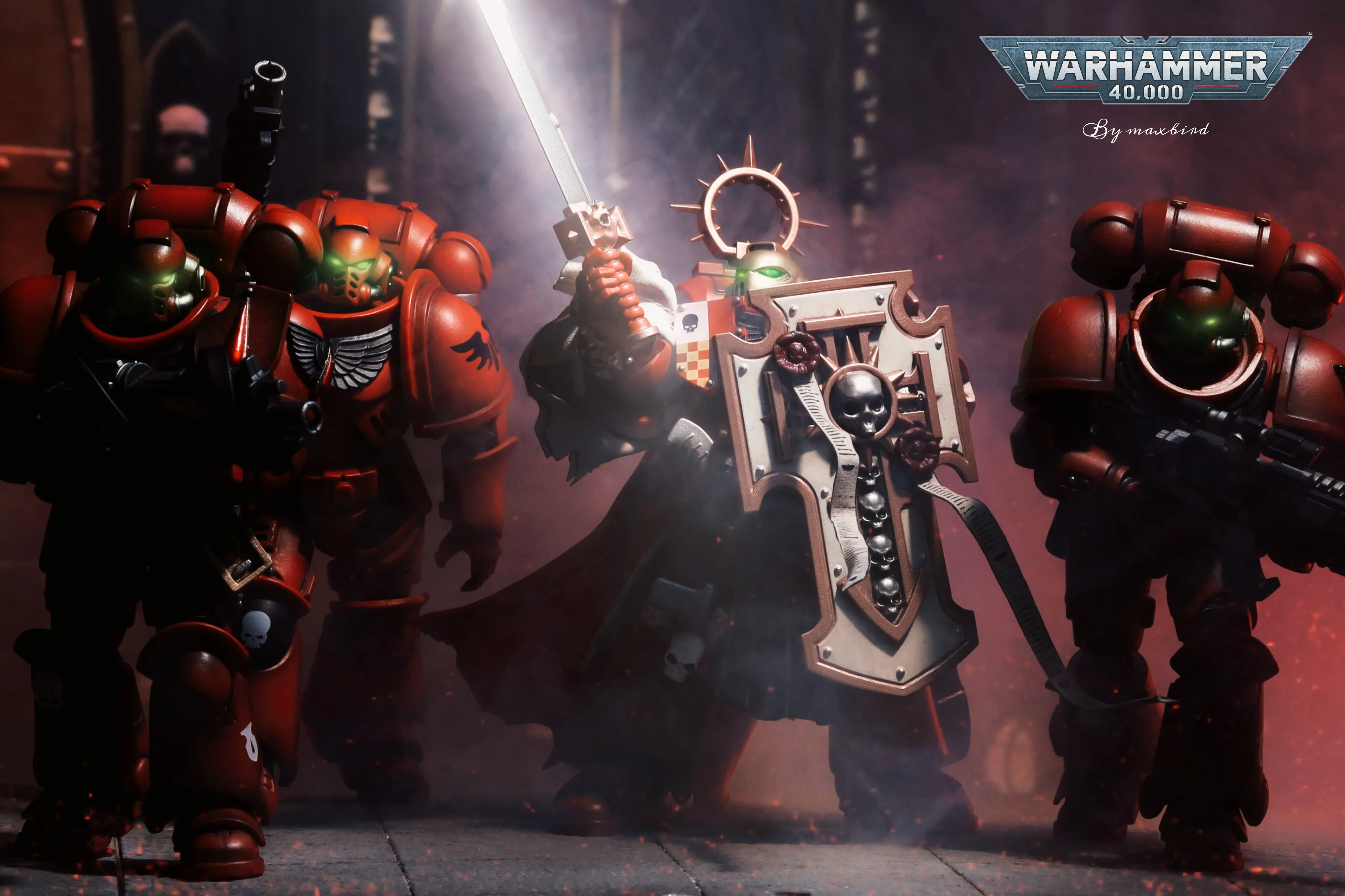【BUY 1 GET 1】【IN STOCK】Custom cape set for Joytoy Warhammer 40000 Blood Angels Bladeguard