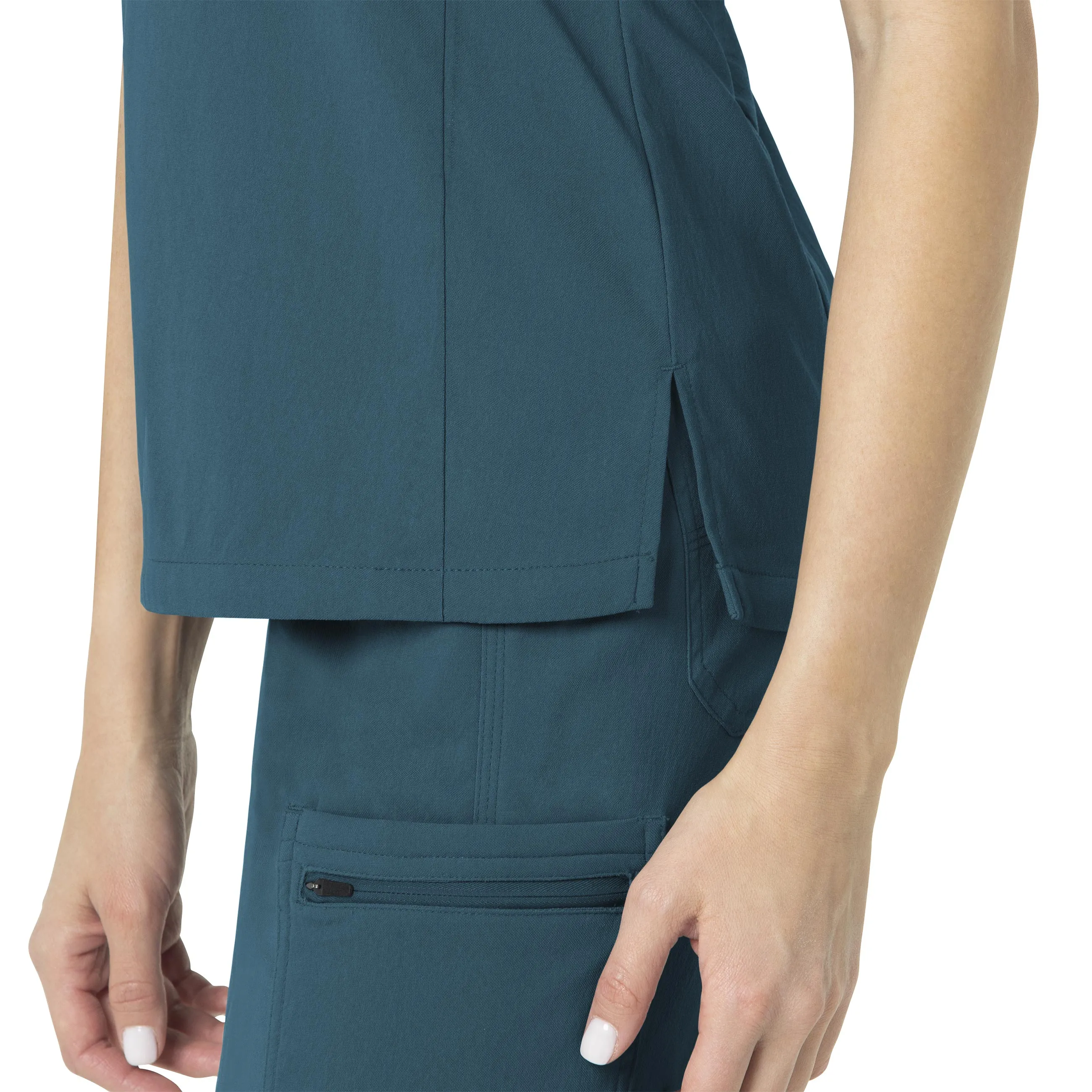 Carhartt Rugged Flex Peak Women's Tuck-In Scrub Top - Caribbean Blue