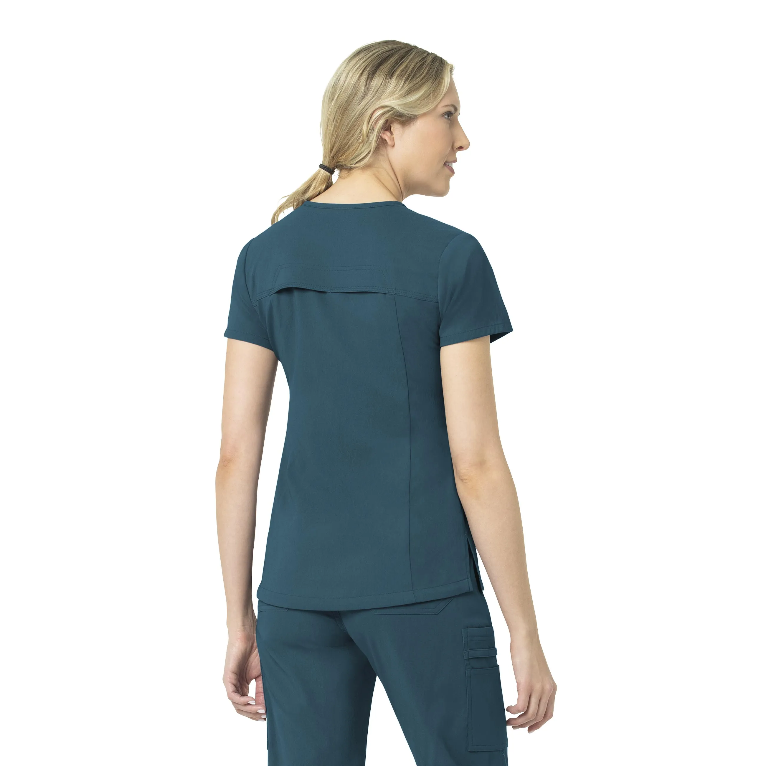 Carhartt Rugged Flex Peak Women's Tuck-In Scrub Top - Caribbean Blue