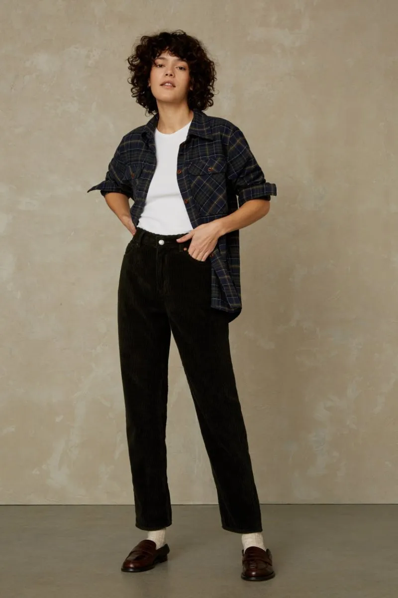 Caroline Cropped | Deep Forest Cord