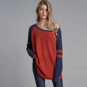 Casual Sexy Purple Plus Size Loose Sweater