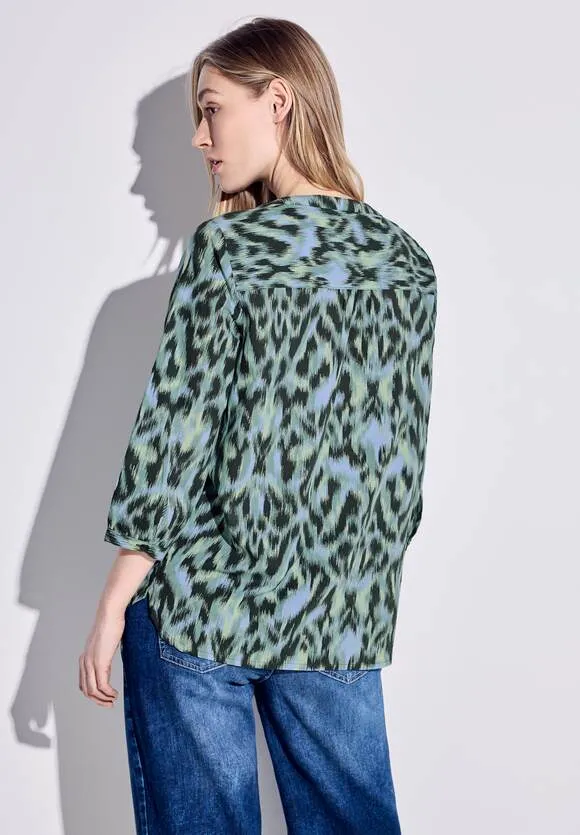 Cecil Pure cotton Shirt in Green Or Pink Print 344611