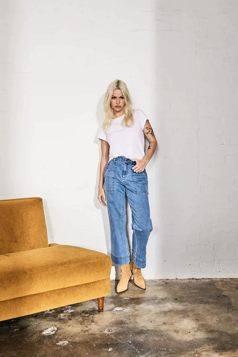 CELESTE PANT | 70s Blue