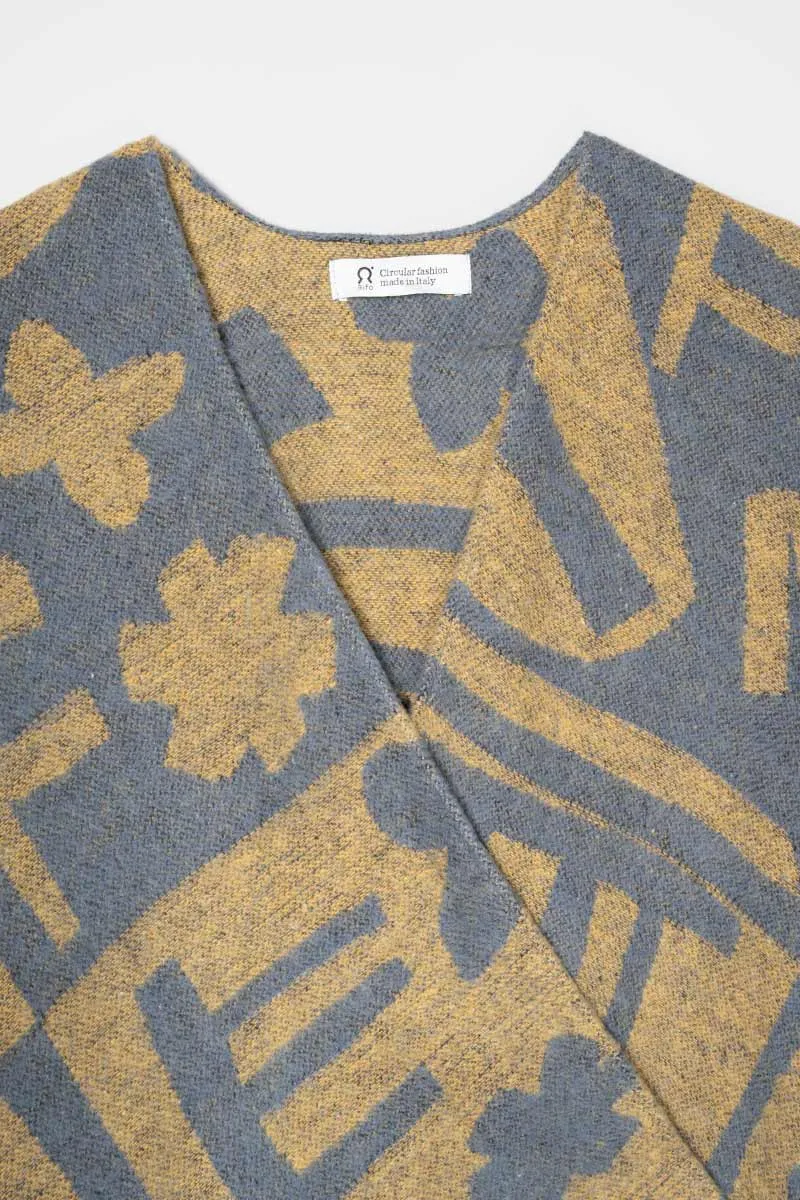 Creek Recycled Cotton Cape Yellow-Blue