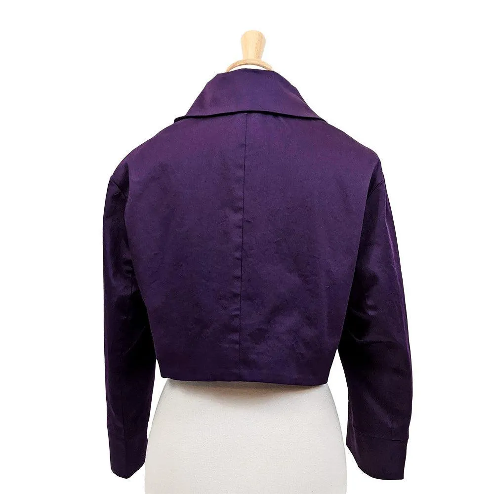 Cropped Retro Jacket in Purple