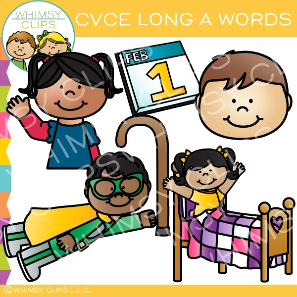 CVCe Long A Clip Art