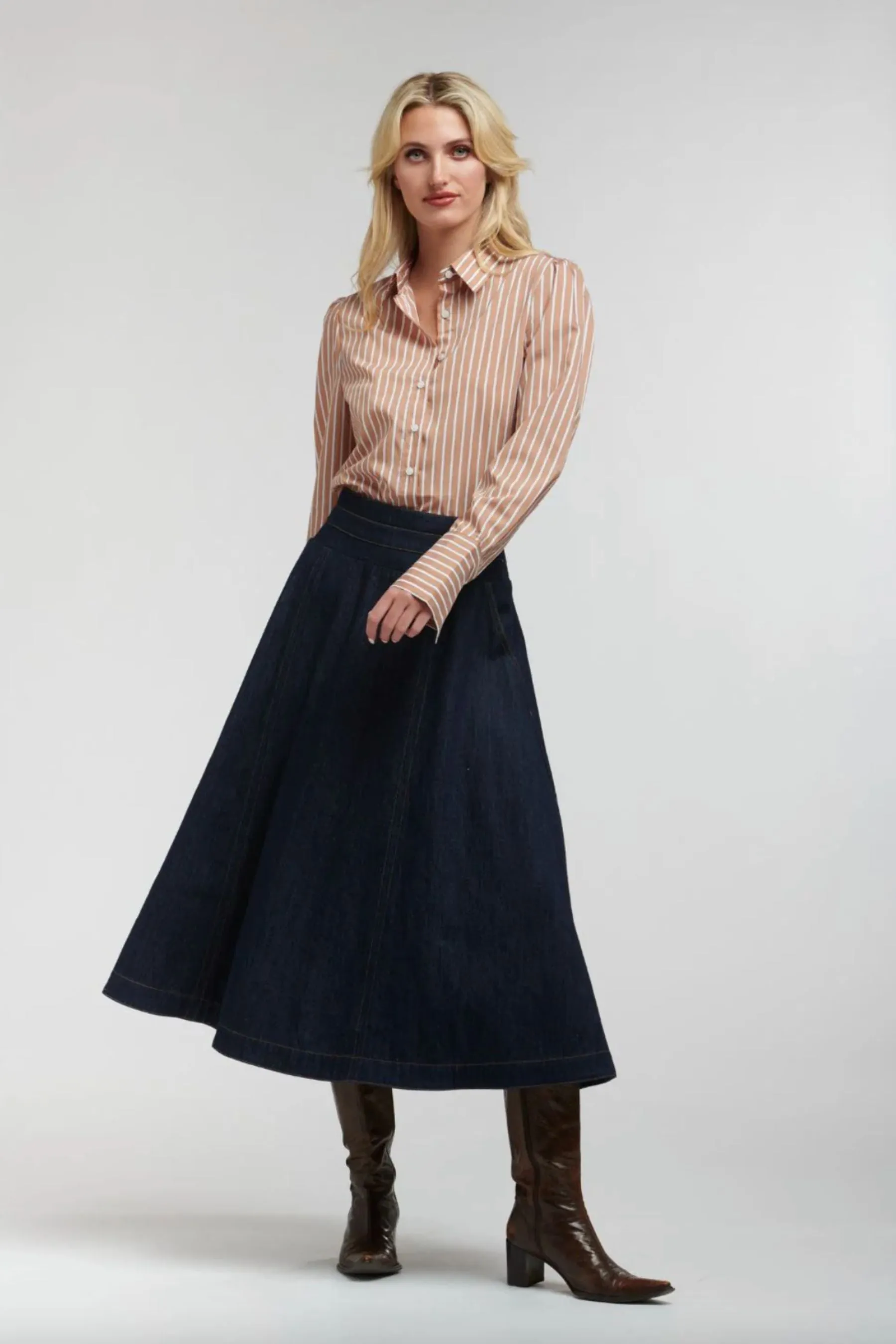 Dandy Stripe Shirt | Toffee Stripe