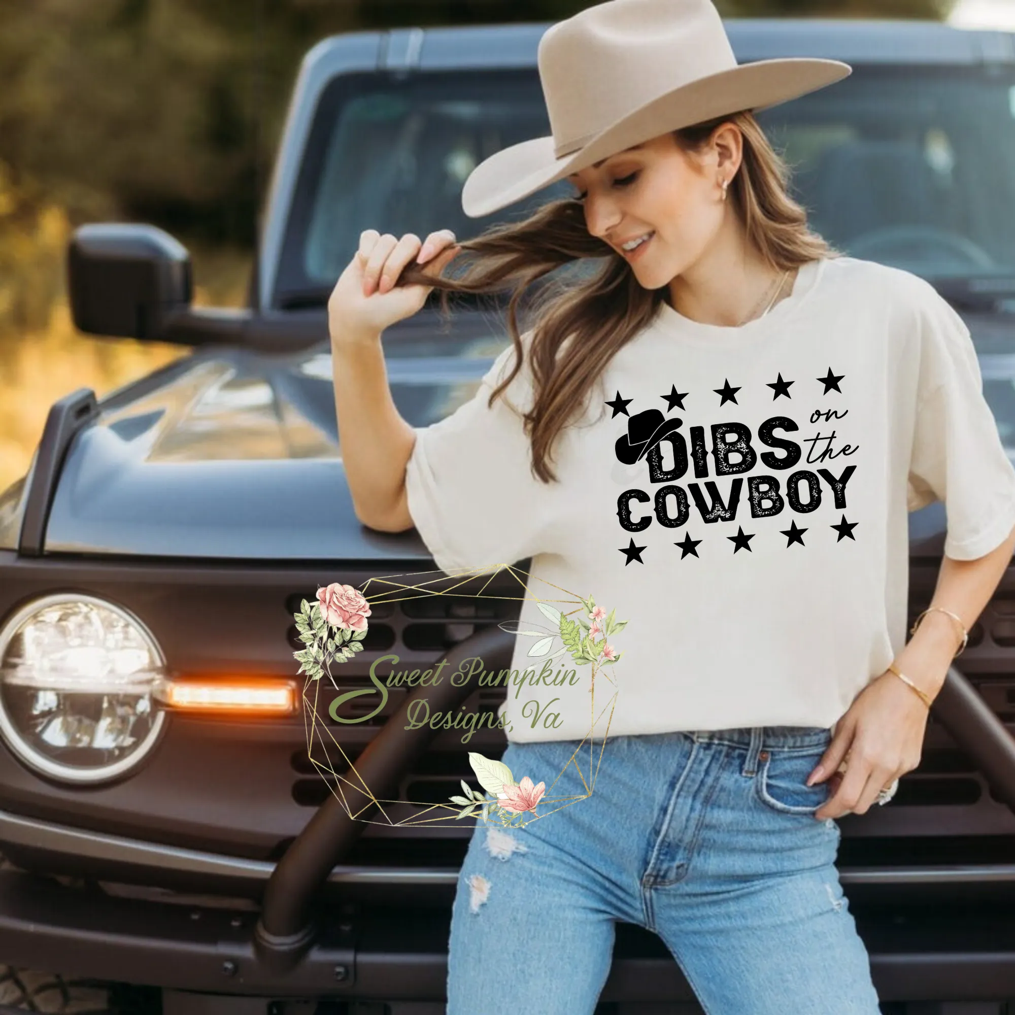 Dibs on the Cowboy - Western Cowgirl Tshirt
