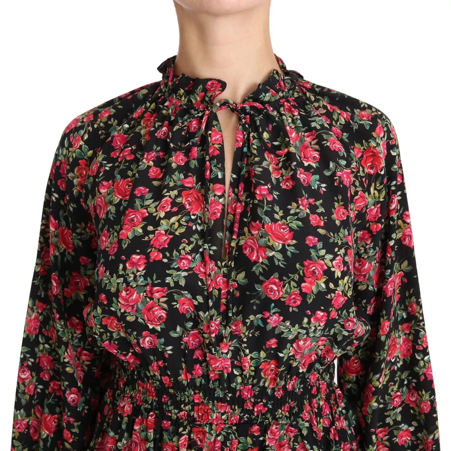 Dolce & Gabbana Elegant Black Floral Silk Shirt