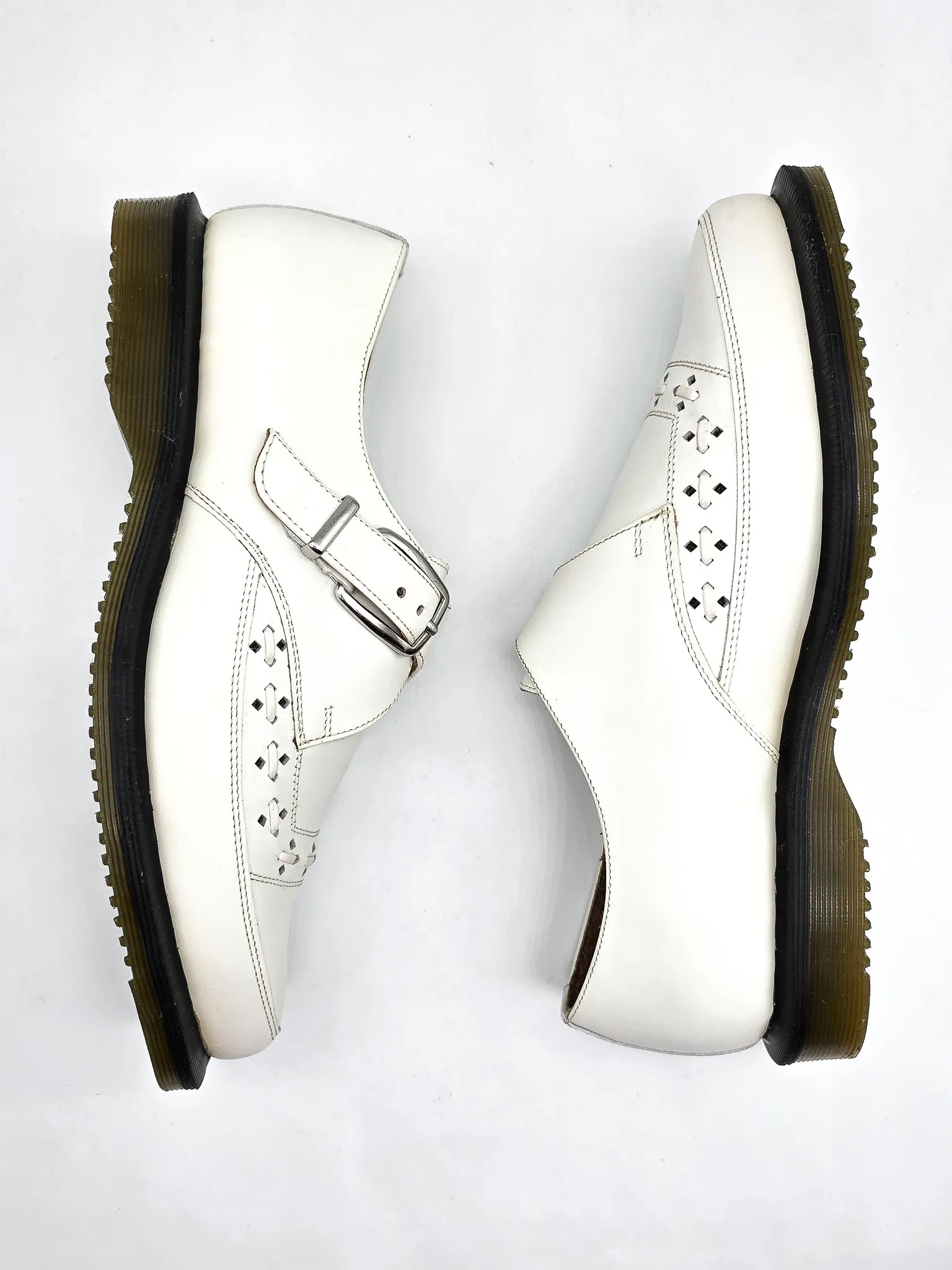 DR. MARTENS 1461 ROUSDEN MONK WHITE - Pre-Loved