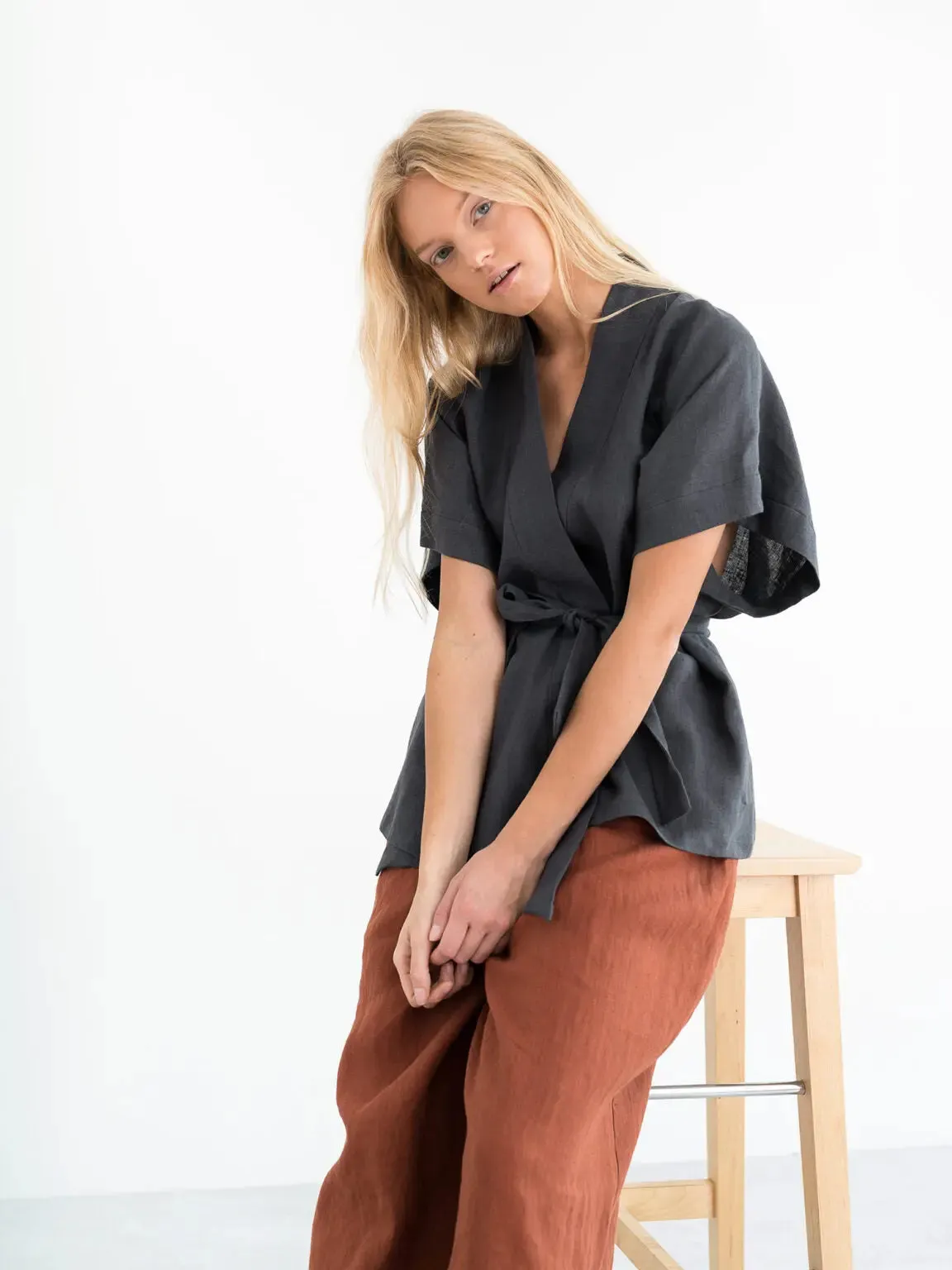 Eli kimono Linen Top by Love And Confuse