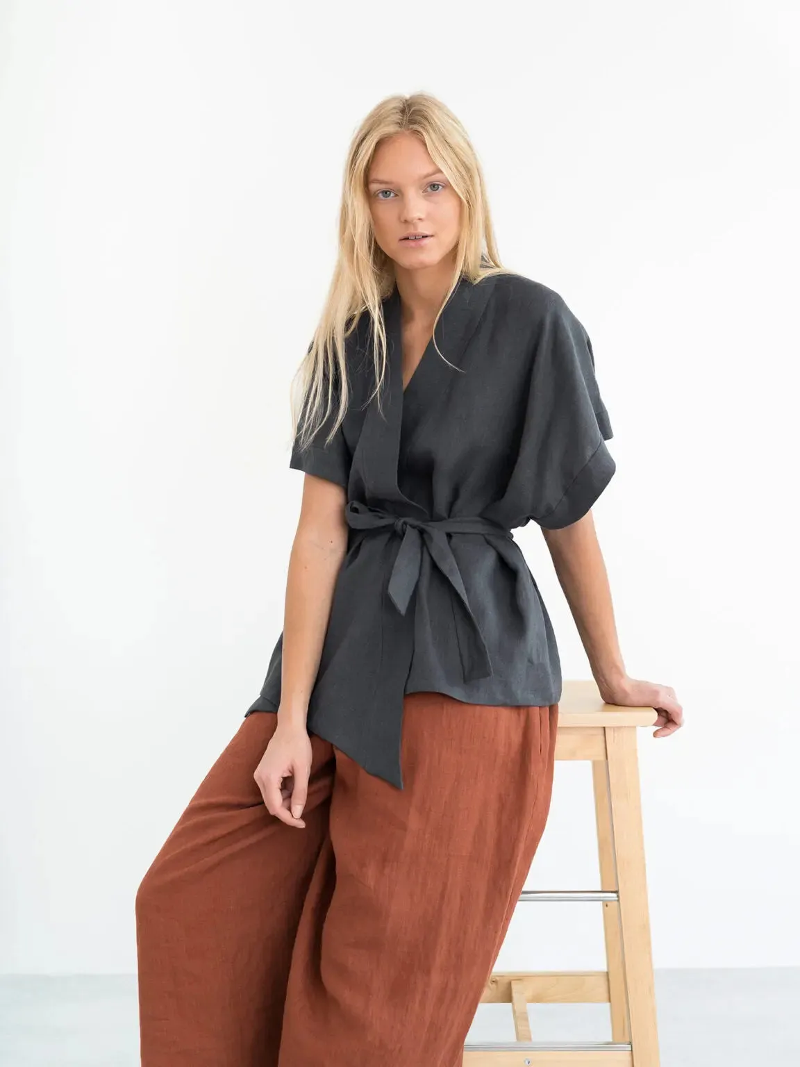 Eli kimono Linen Top by Love And Confuse