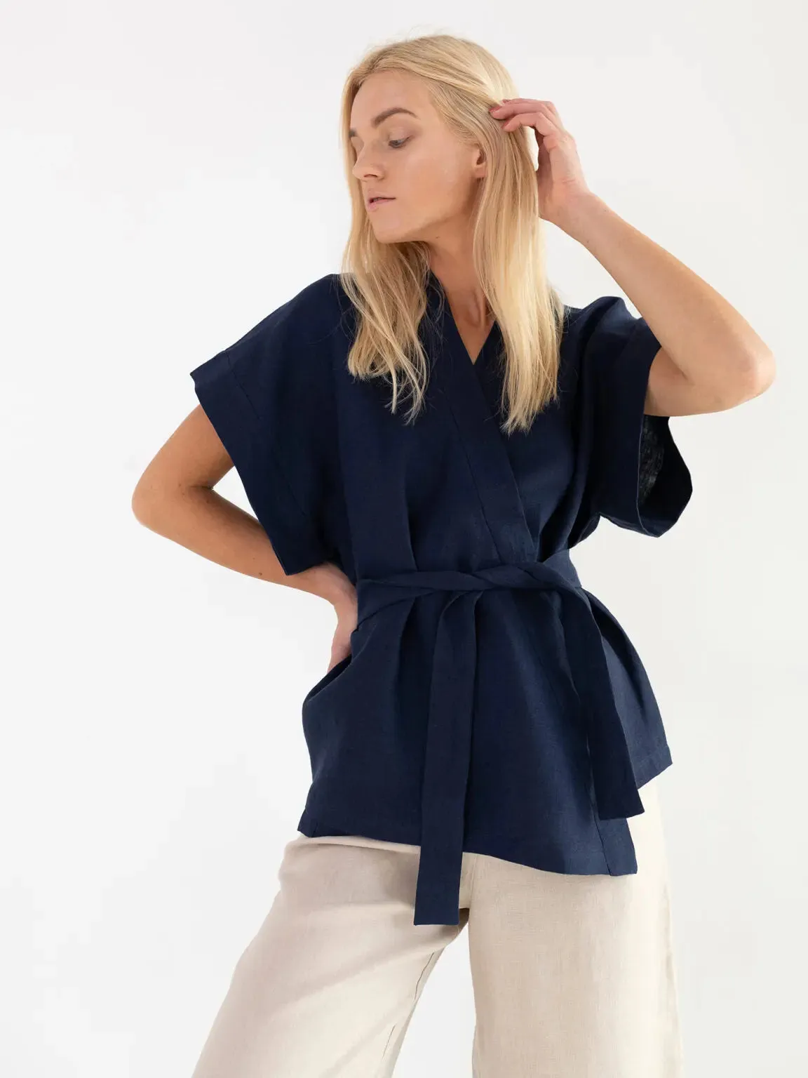 Eli kimono Linen Top by Love And Confuse