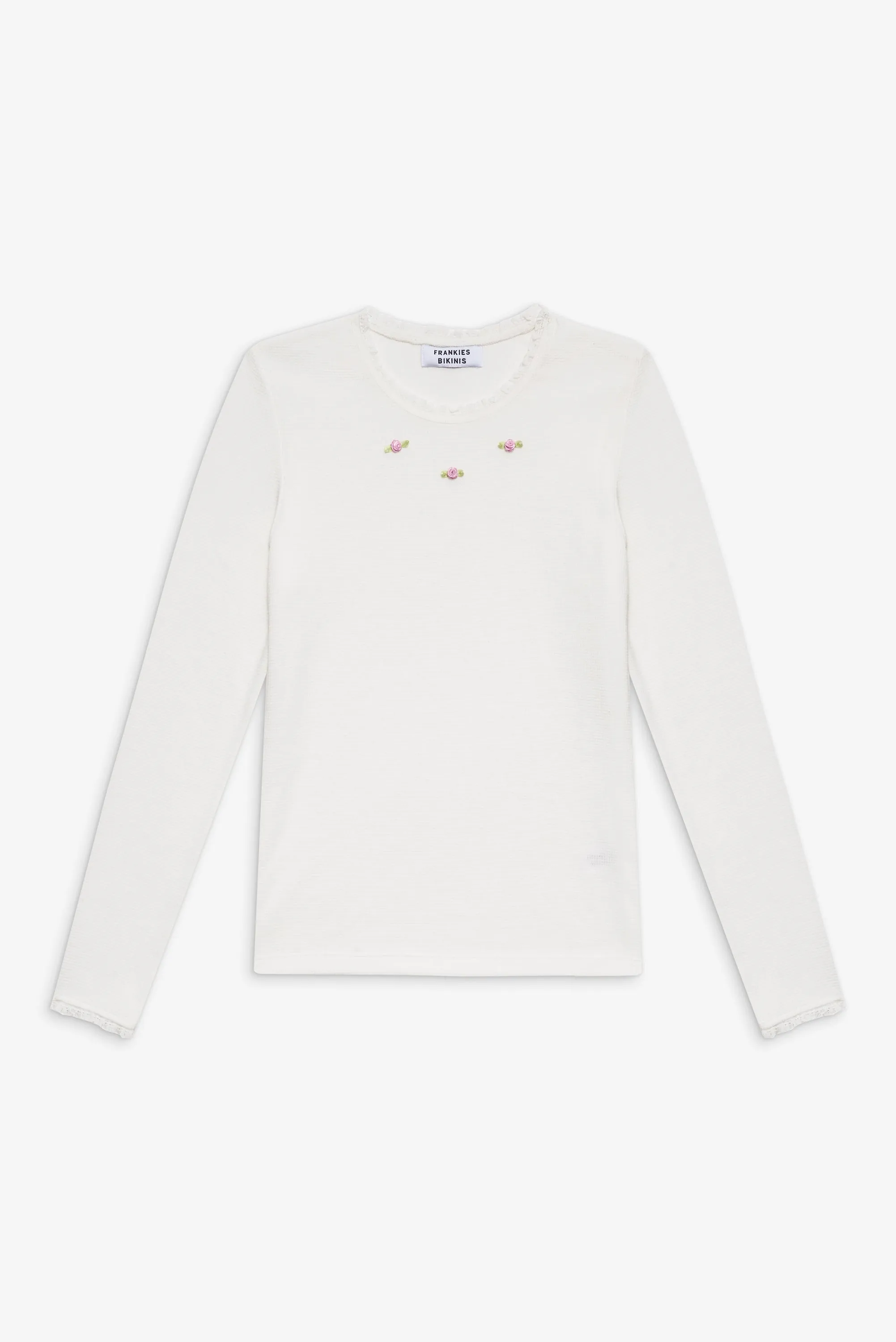 Eve Waffle Long Sleeve Shirt - White