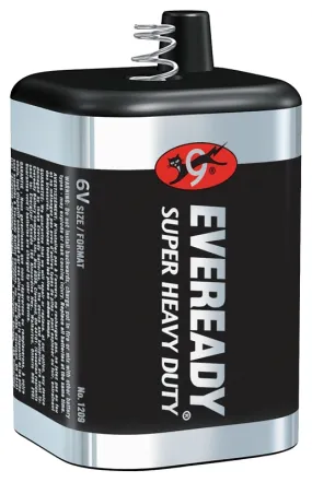 Eveready 1209 Lantern Battery, 6 V Battery, 12 Ah, Zinc, Manganese Dioxide :EA: QUANTITY: 1